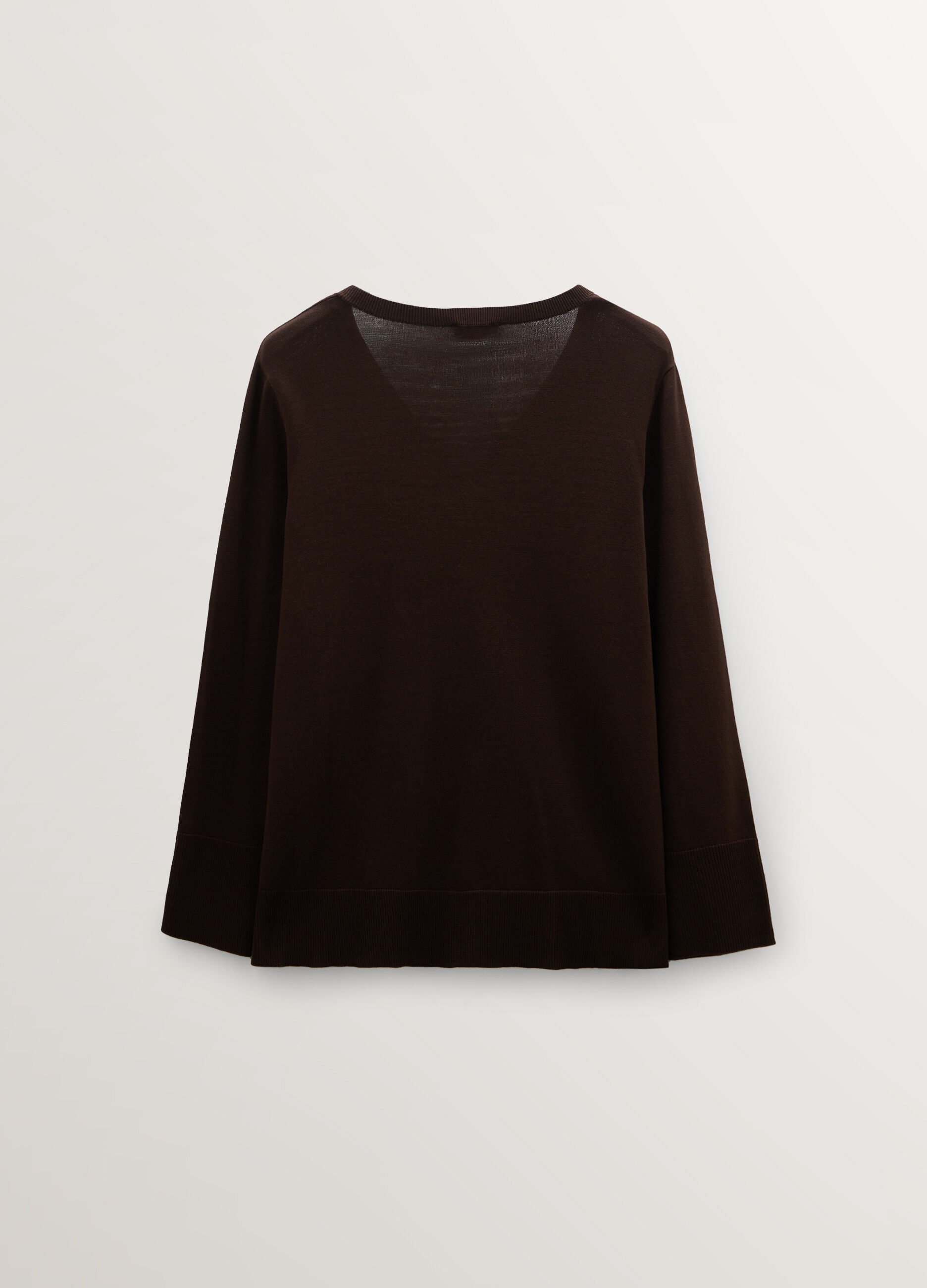 Maglia con scollo a V rasata donna curvy_1