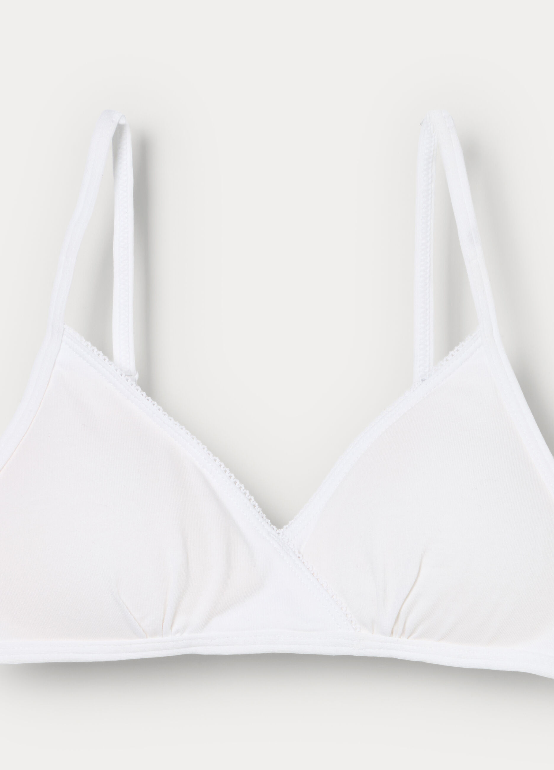 Reggiseno a triangolo in jersey di cotone stretch ragazza_2