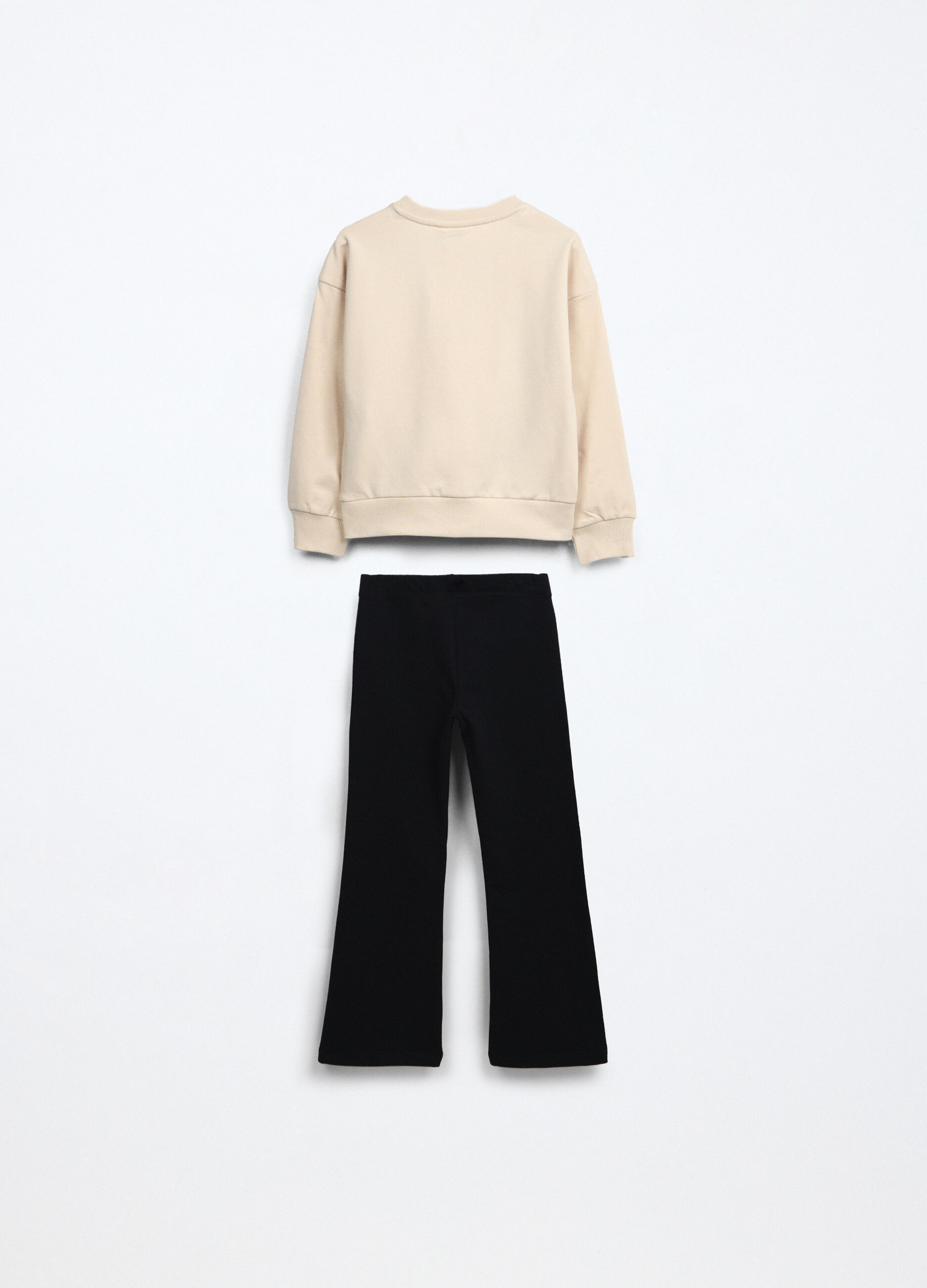 Jogging set in french terry stretch bambina_1