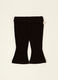 Pantaloni neri flare in viscosa elasticizzata da neonata_0