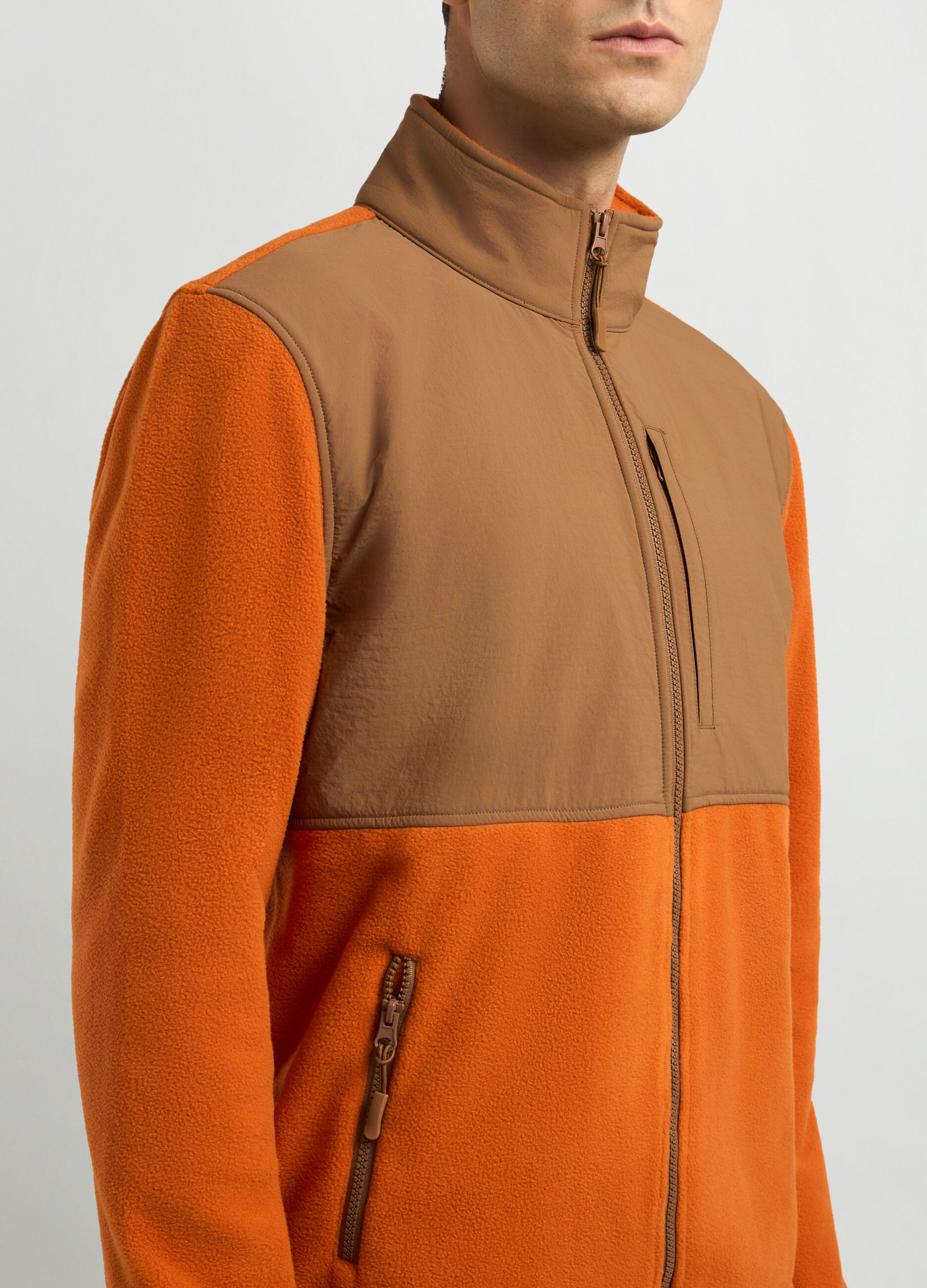 Felpa in pile full zip uomo_2