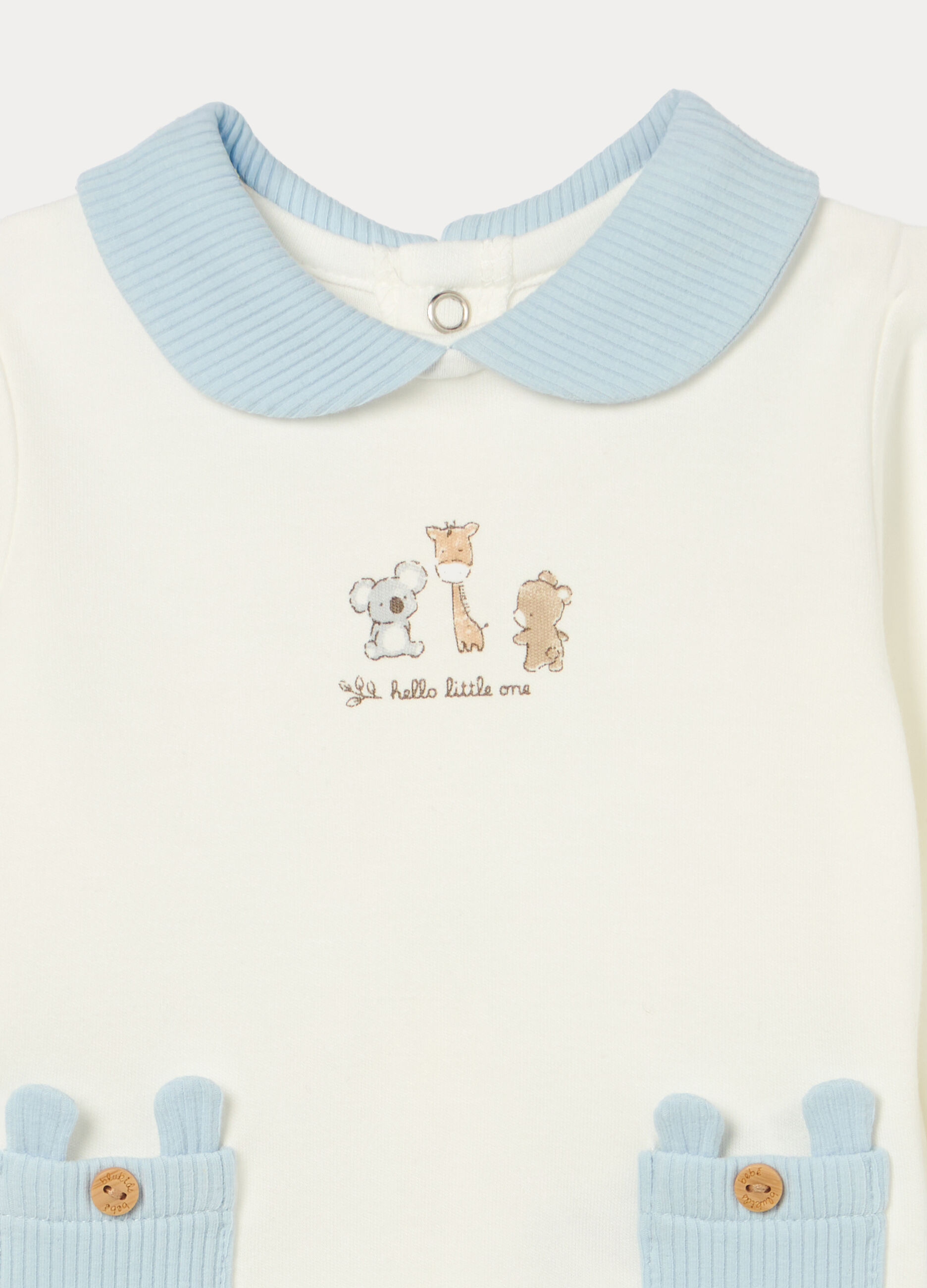 Tutina in interlock di cotone misto viscosa neonato_2