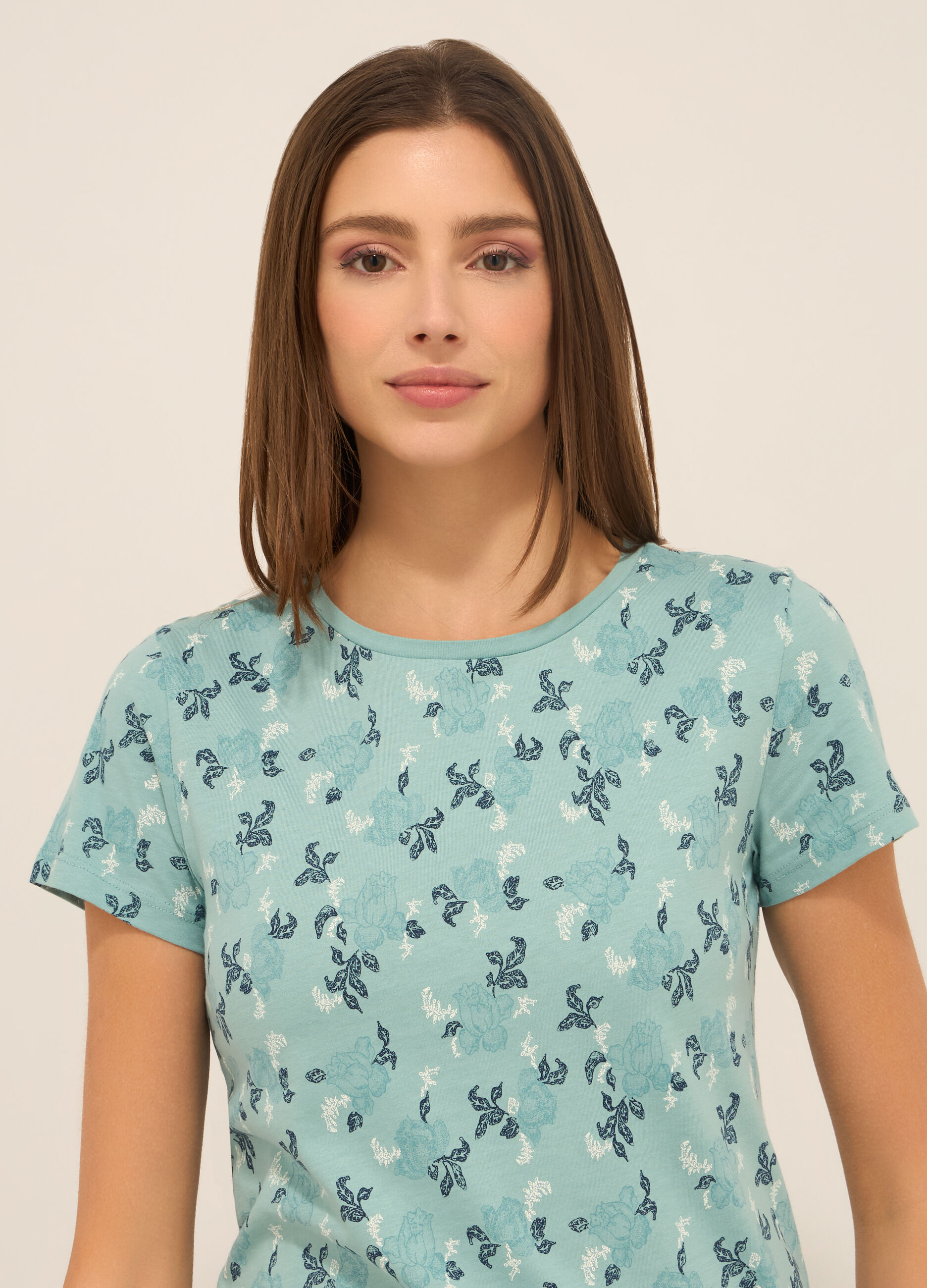T-shirt in jersey di puro cotone donna_2