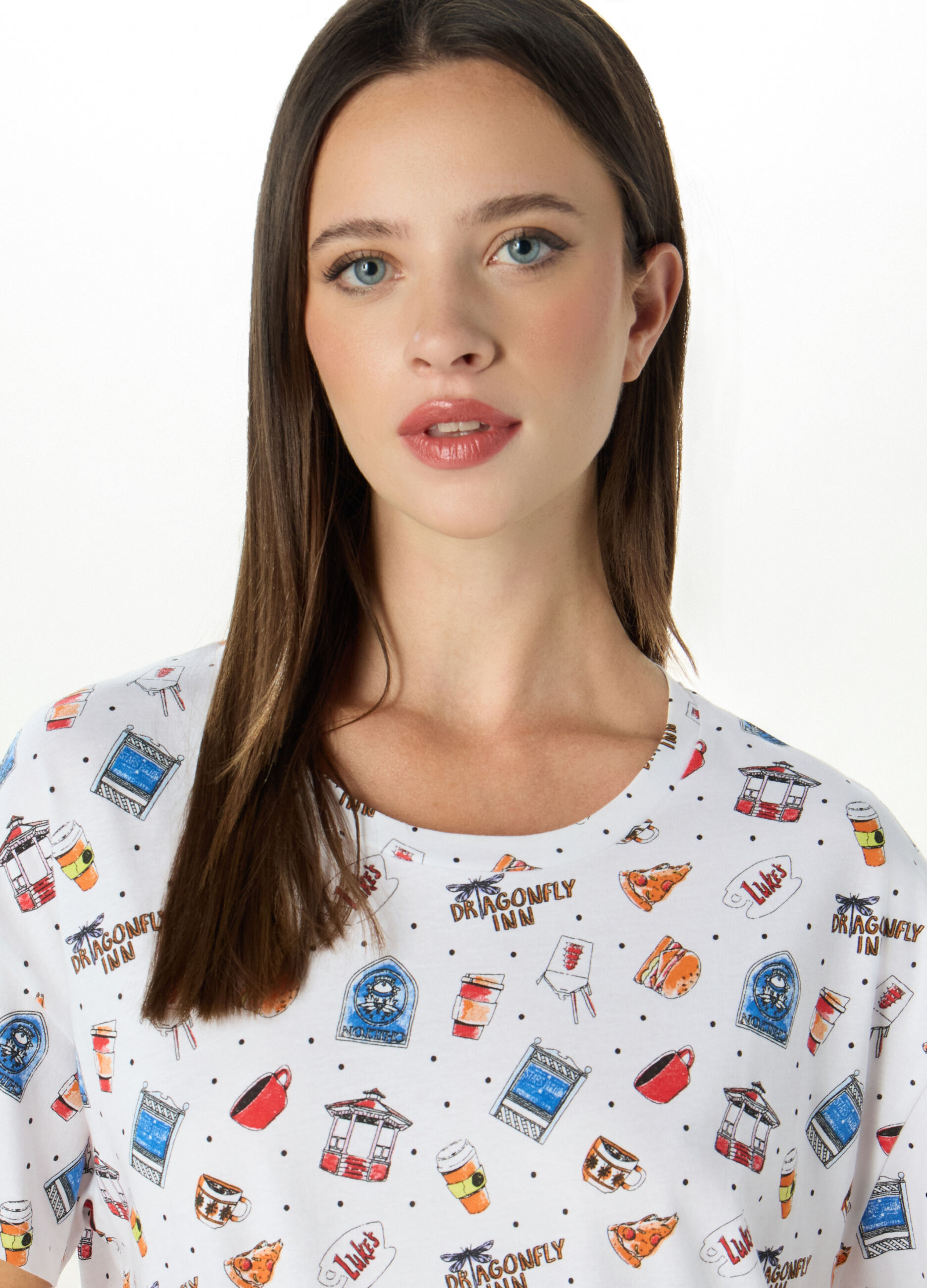 Camicia da notte Gilmore Girls maxi t-shirt in puro cotone donna_2