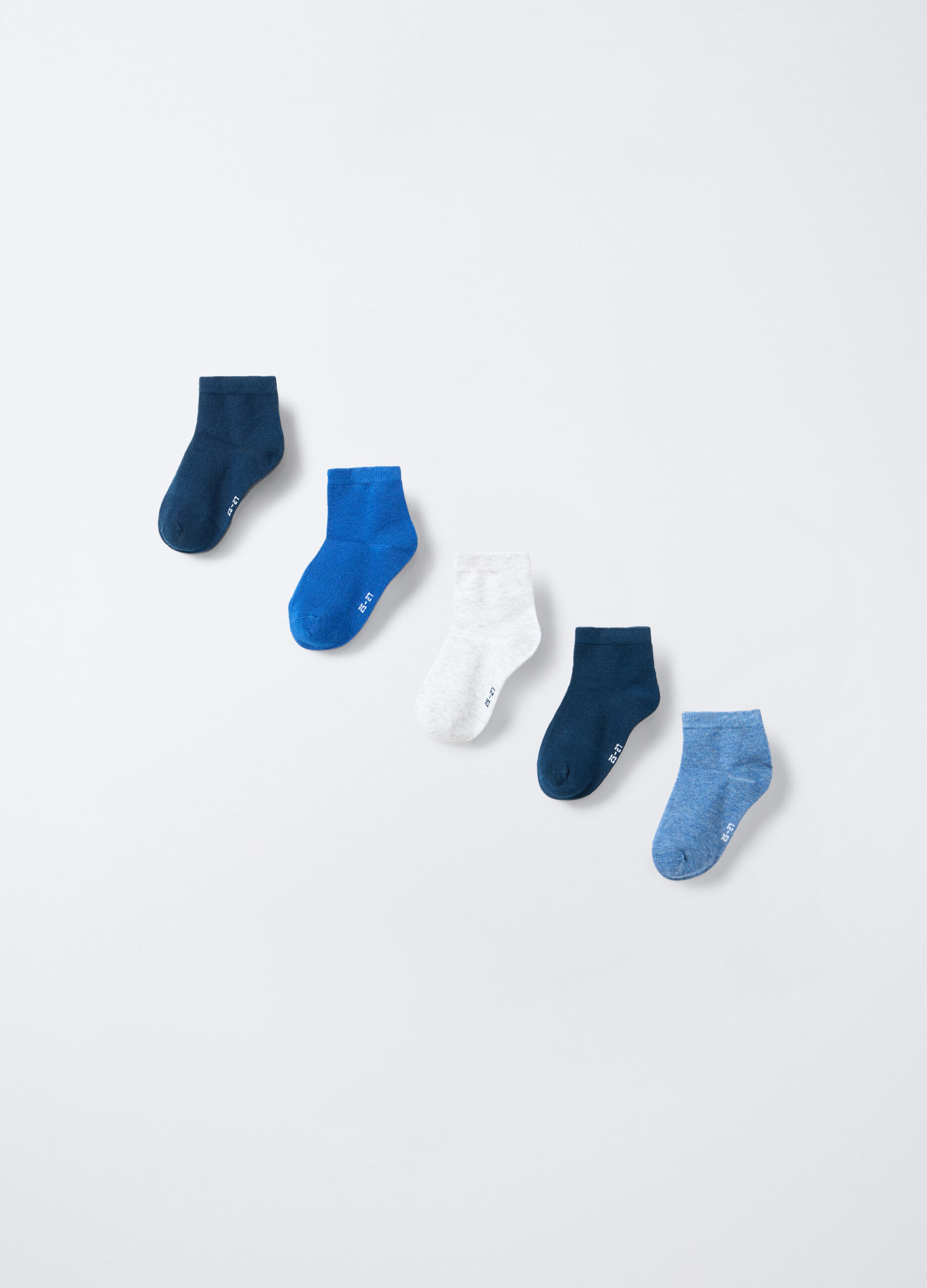 Pack 5 calze corte misto cotone stretch bambino _1
