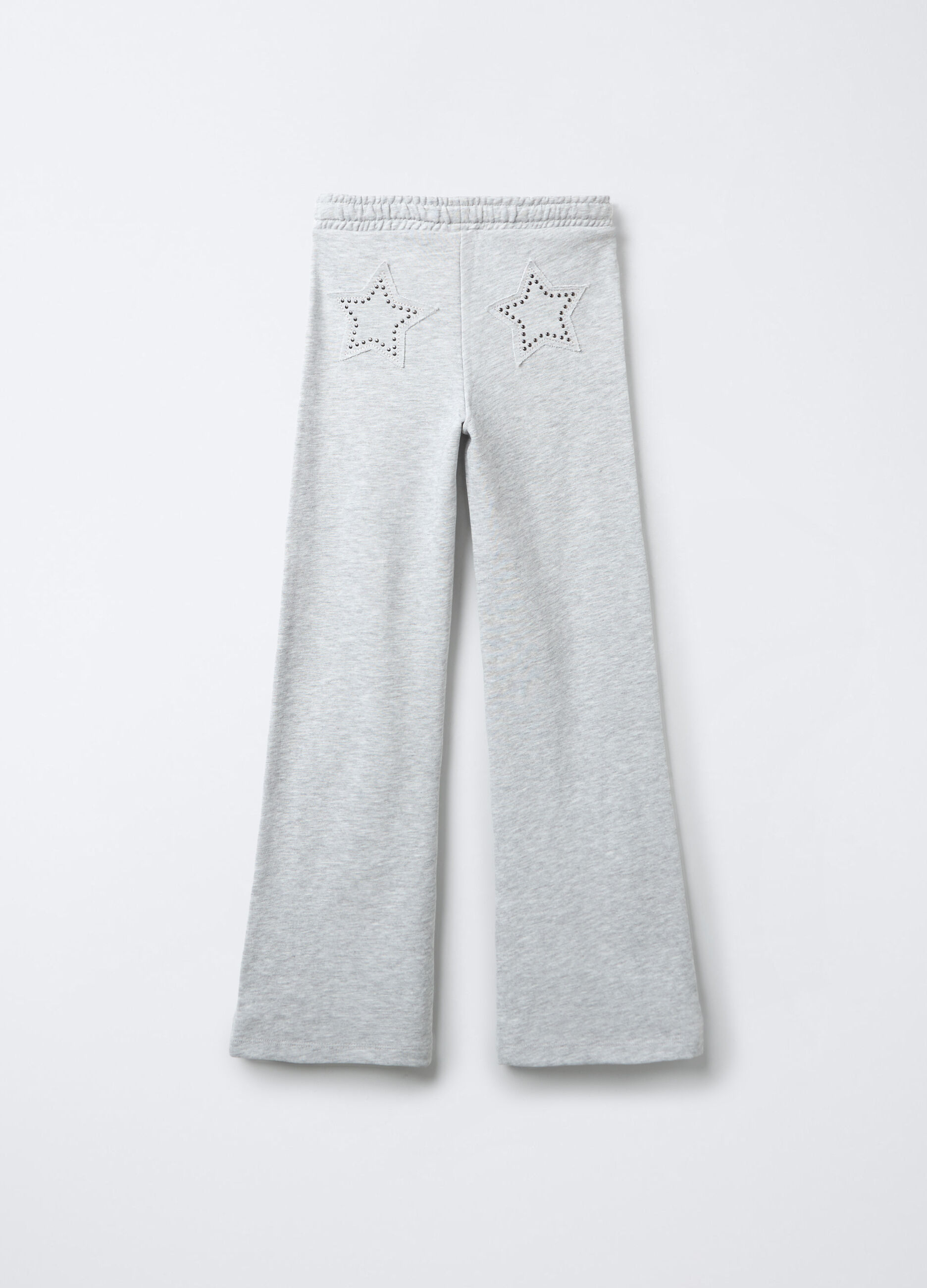 Jogger in misto cotone garzato Flare Fit ragazza_1