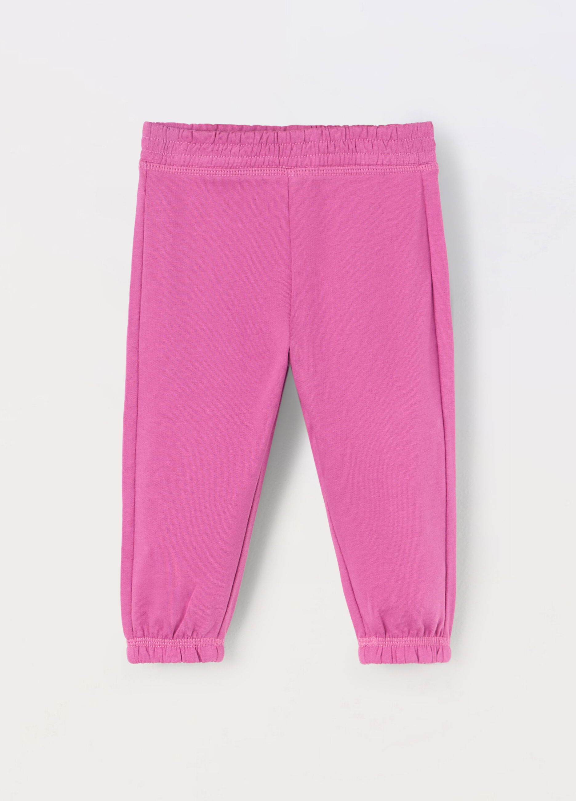 Jogger in french terry di puro cotone neonata_0