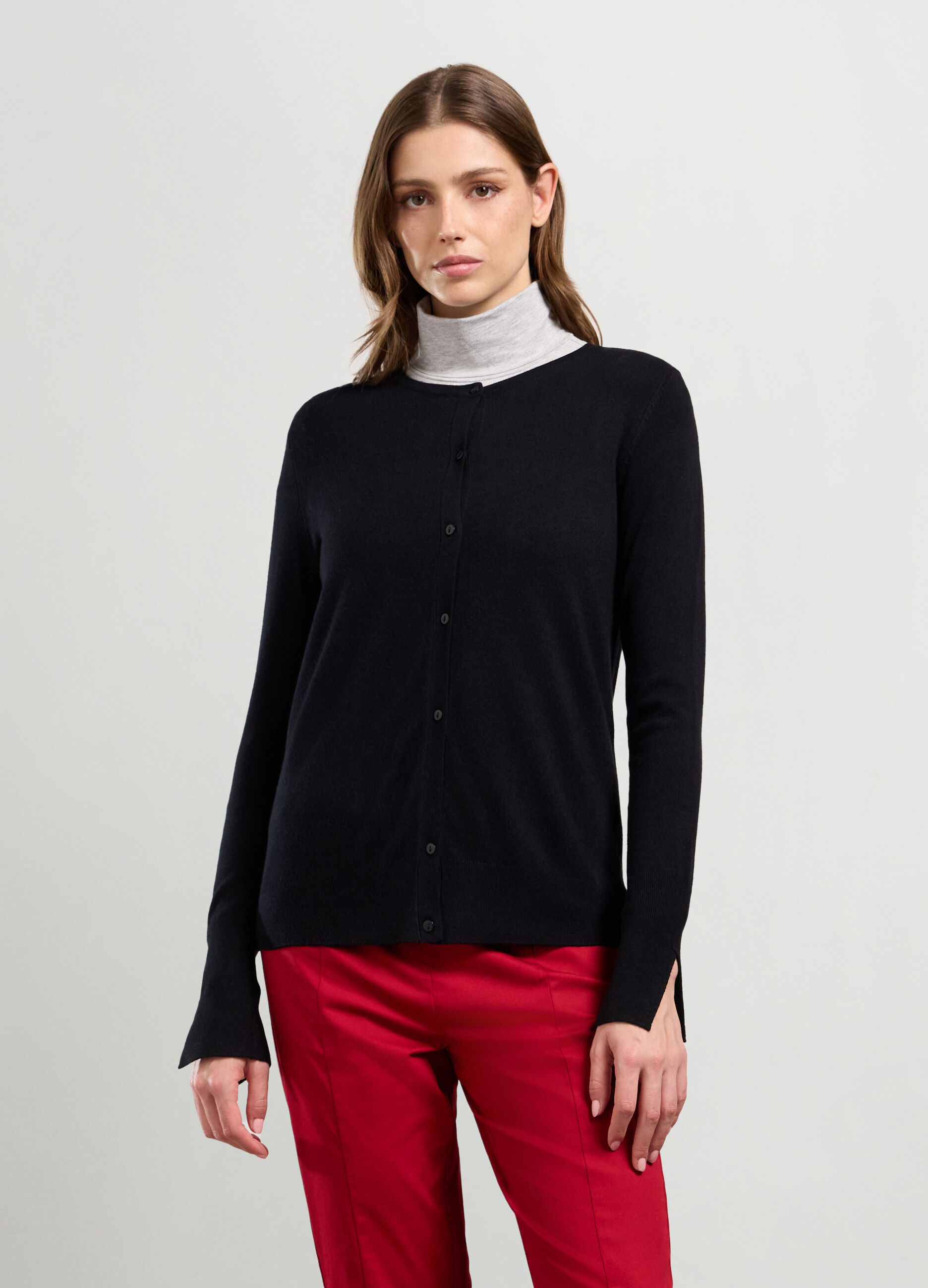 Cardigan misto viscosa donna_0