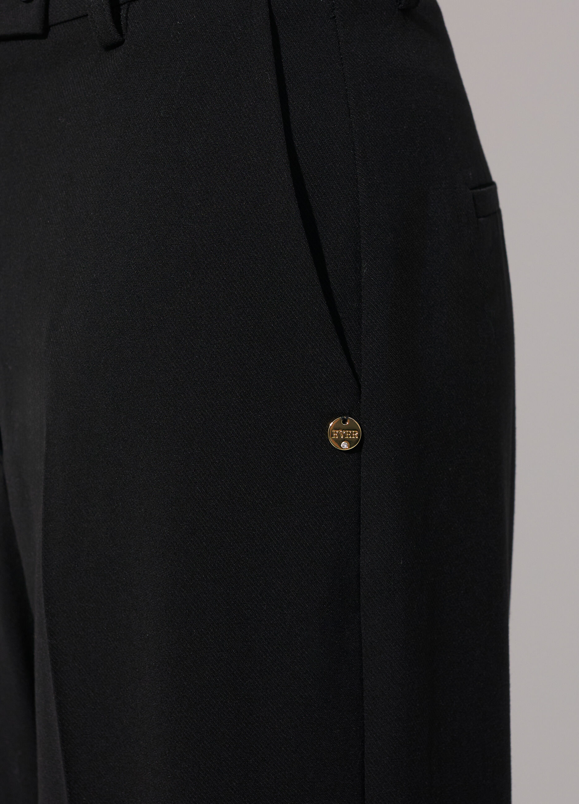 Pantalone dritto in misto lana stretch donna_3