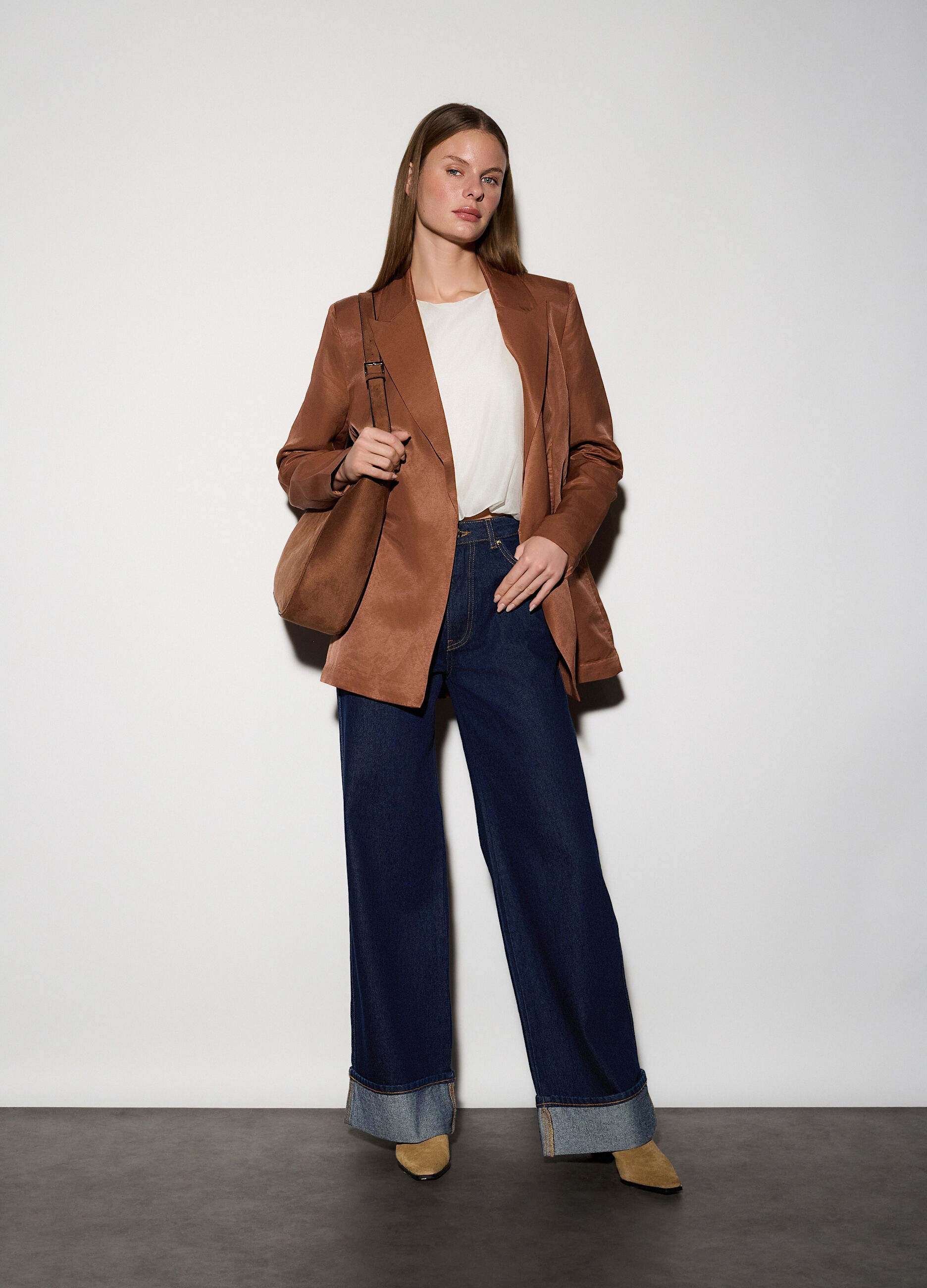 Blazer doppiopetto misto lino donna_0