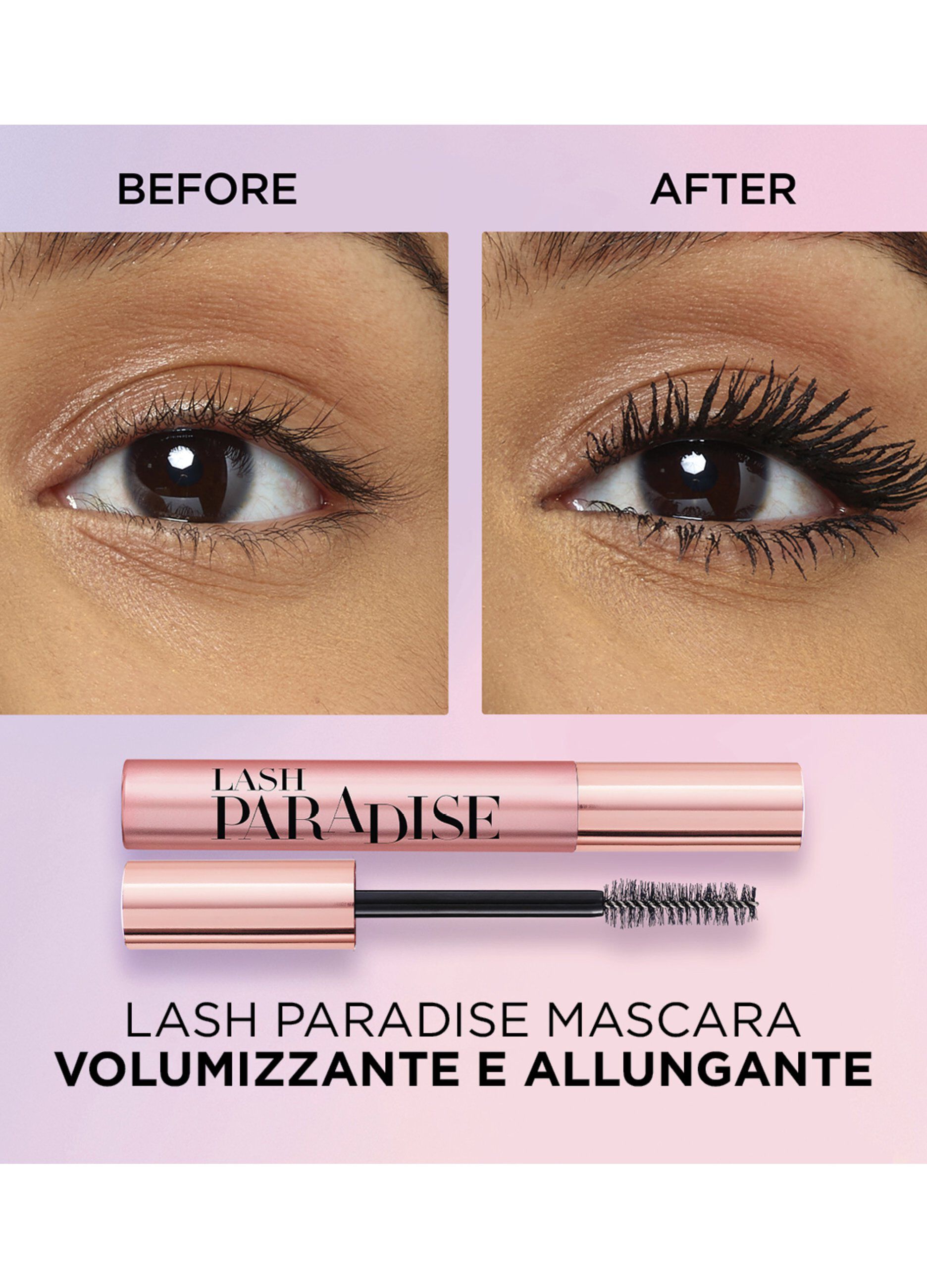 L'Oréal Paris Lash Paradise, Mascara Volumizzante e Allungante, Nero, 6,4 ml.