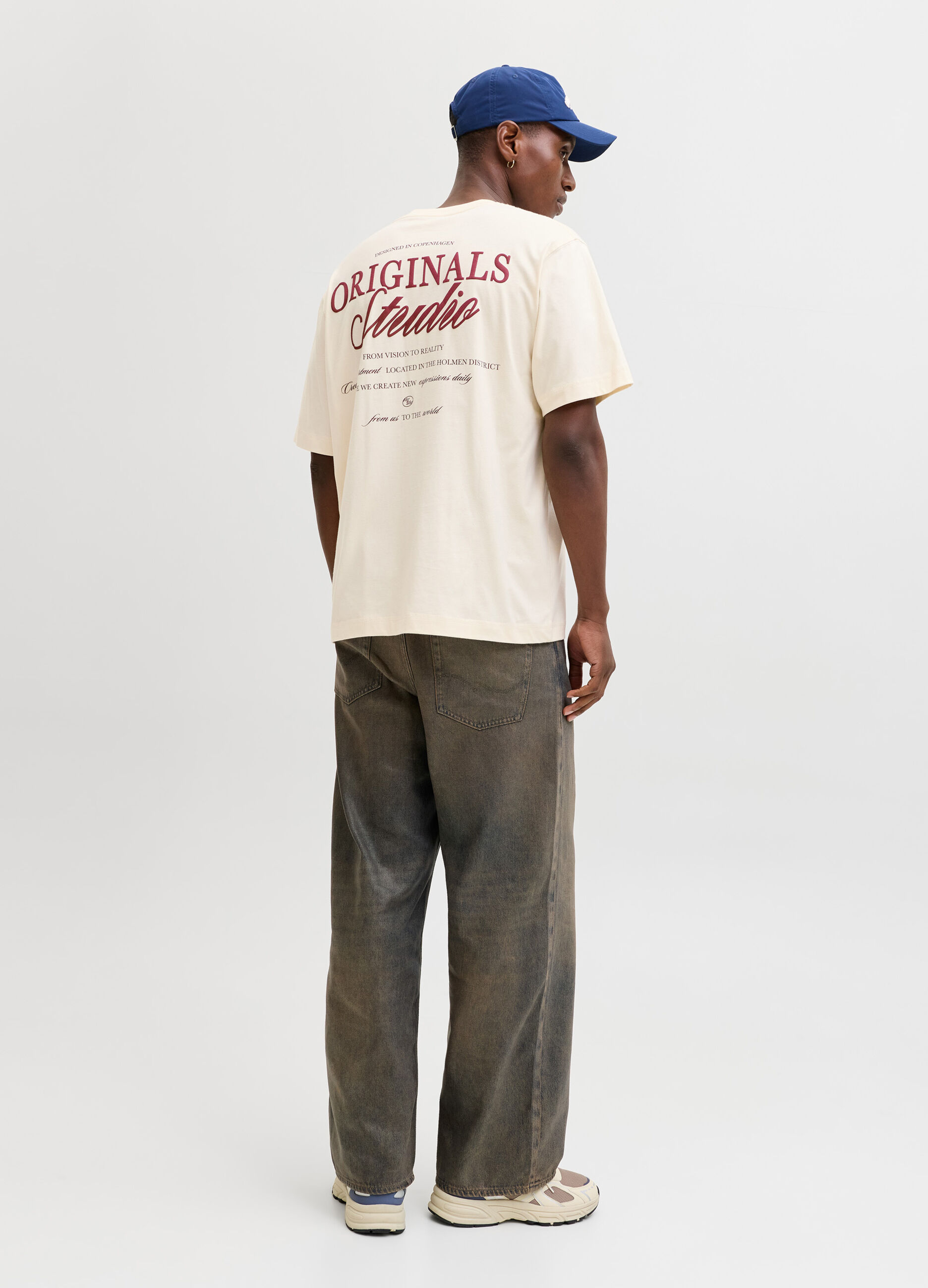 T-shirt loose fit con stampa uomo_1