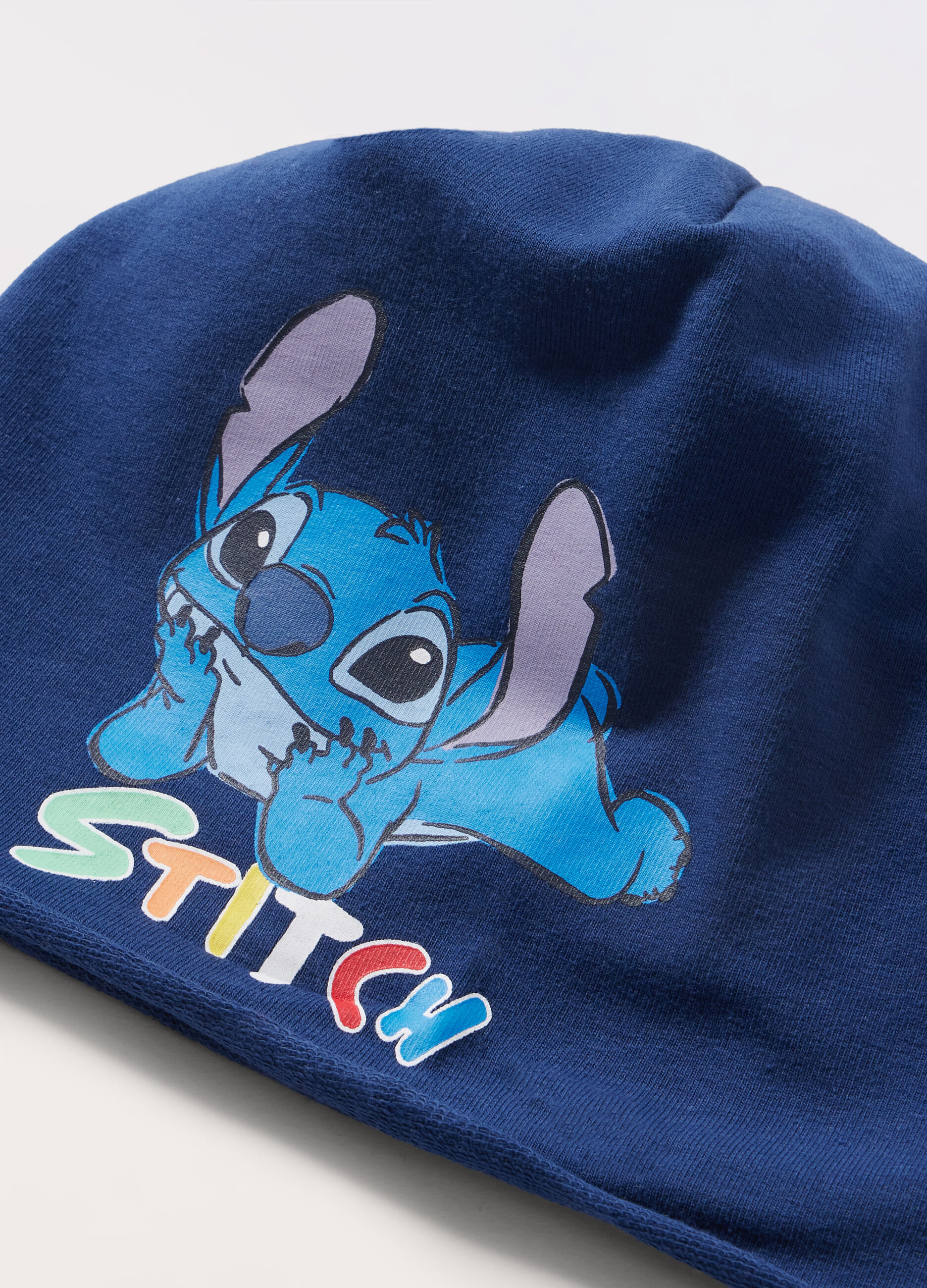 Berrettino Stitch in french terry stretch neonato_2