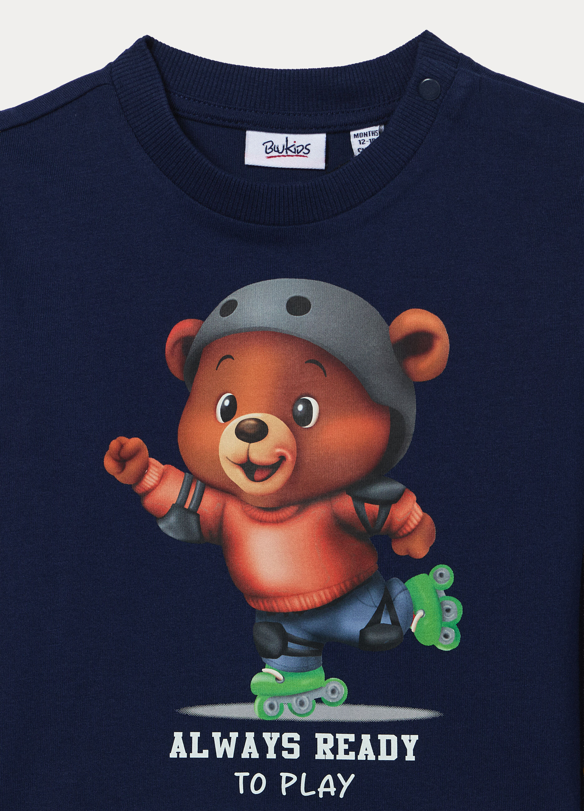 T-shirt girocollo in jersey di puro cotone bimbo_1