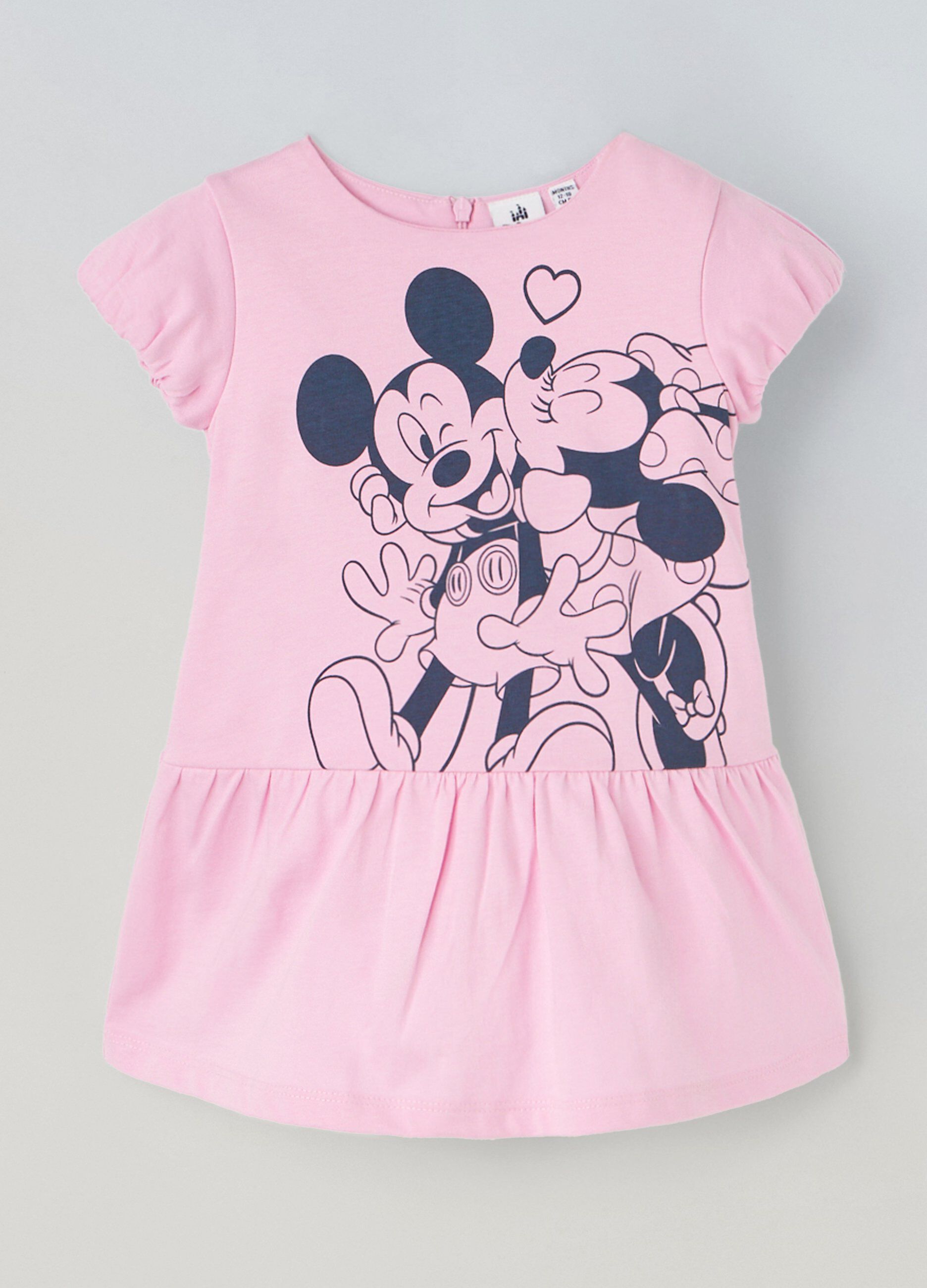 Vestito in puro cotone con stampa Disney neonata_0