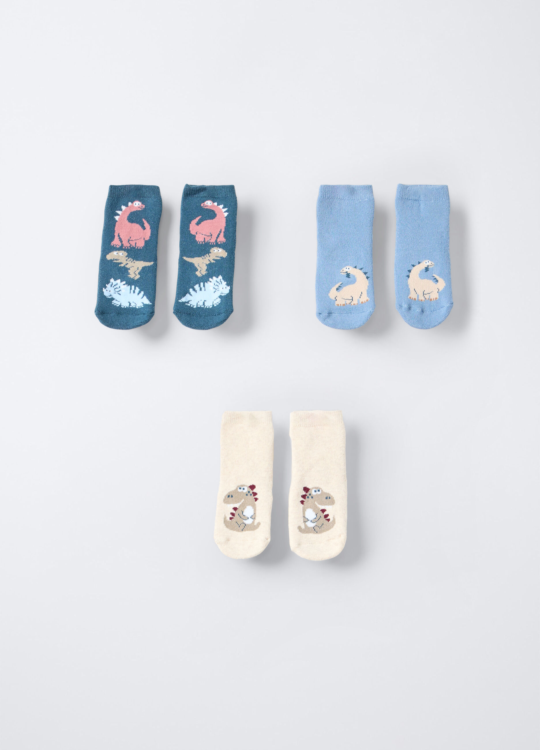 Pack 3 calze antiscivolo in spugna misto cotone stretch _0