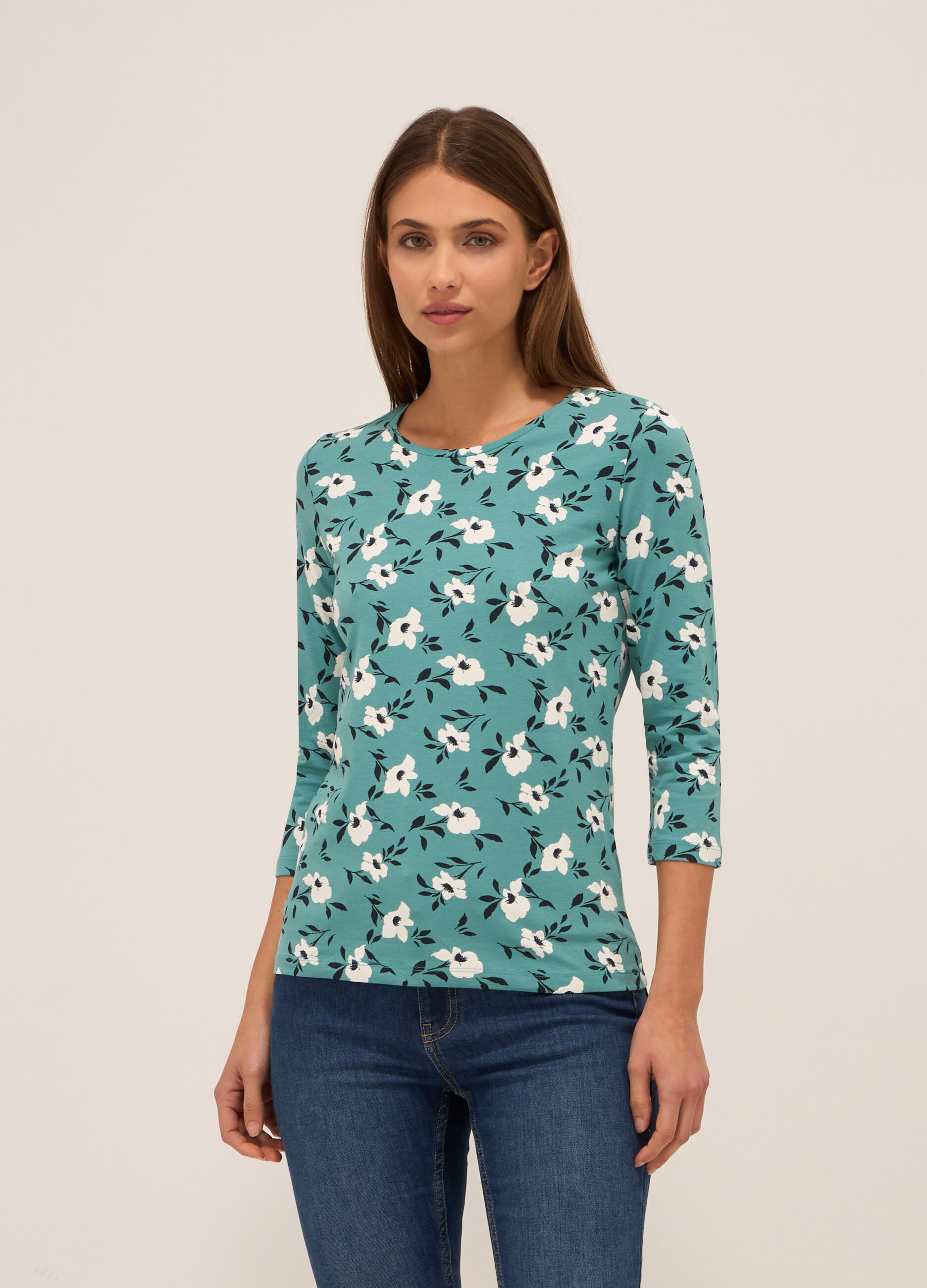 T-shirt in cotone stretch donna_2