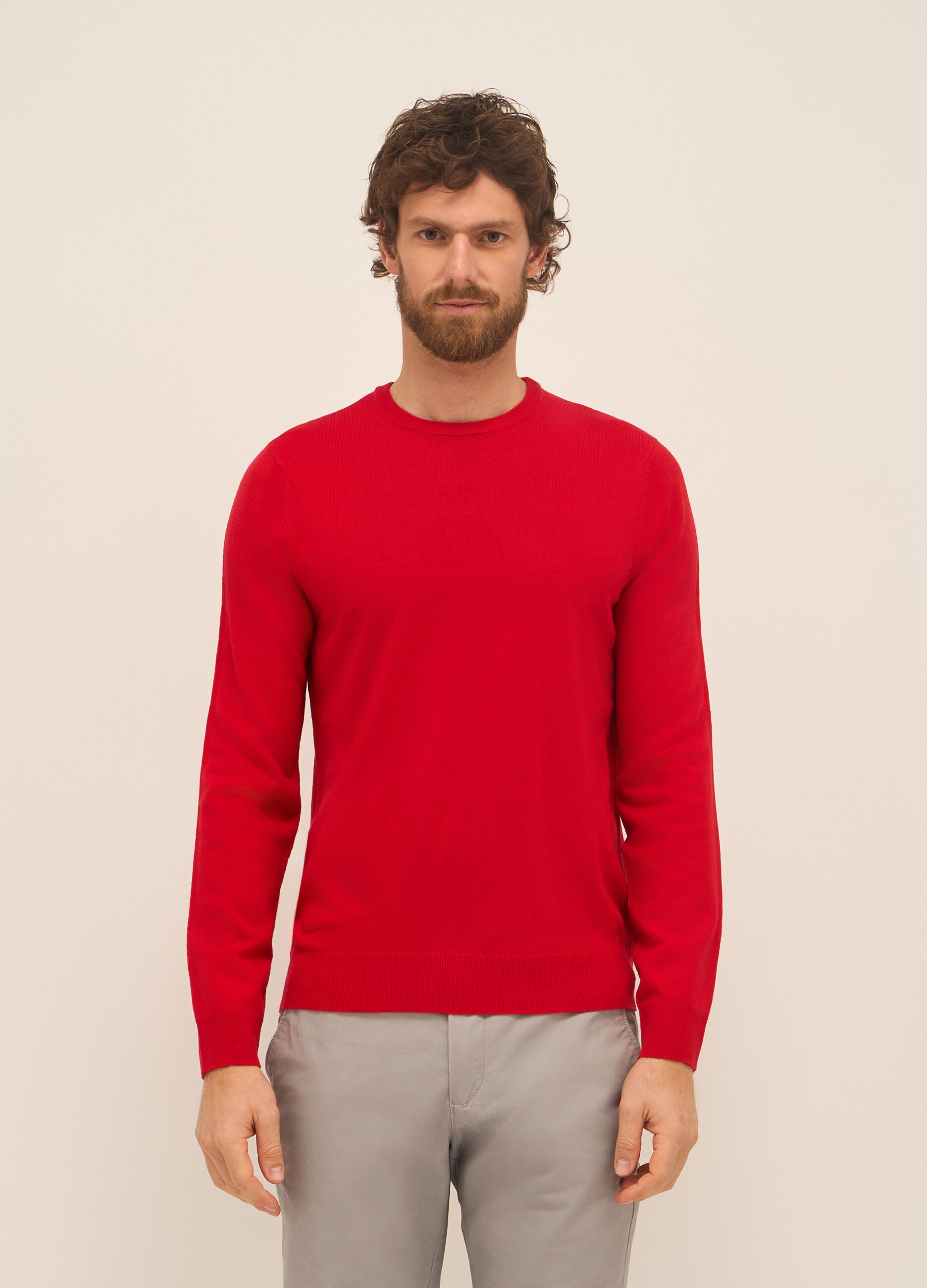 Maglione girocollo a maniche lunghe uomo_0