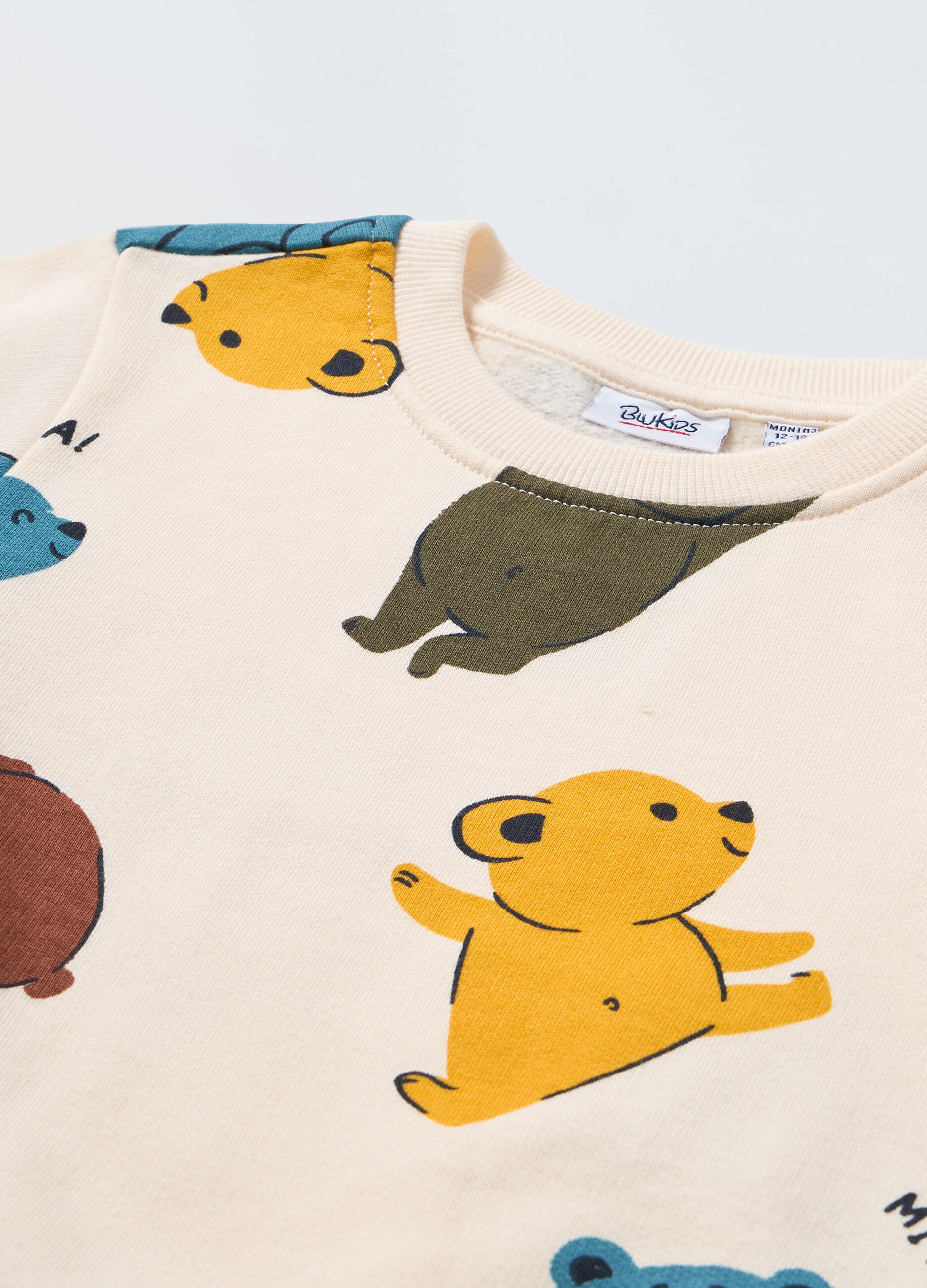 Felpa girocollo in puro cotone neonato_1