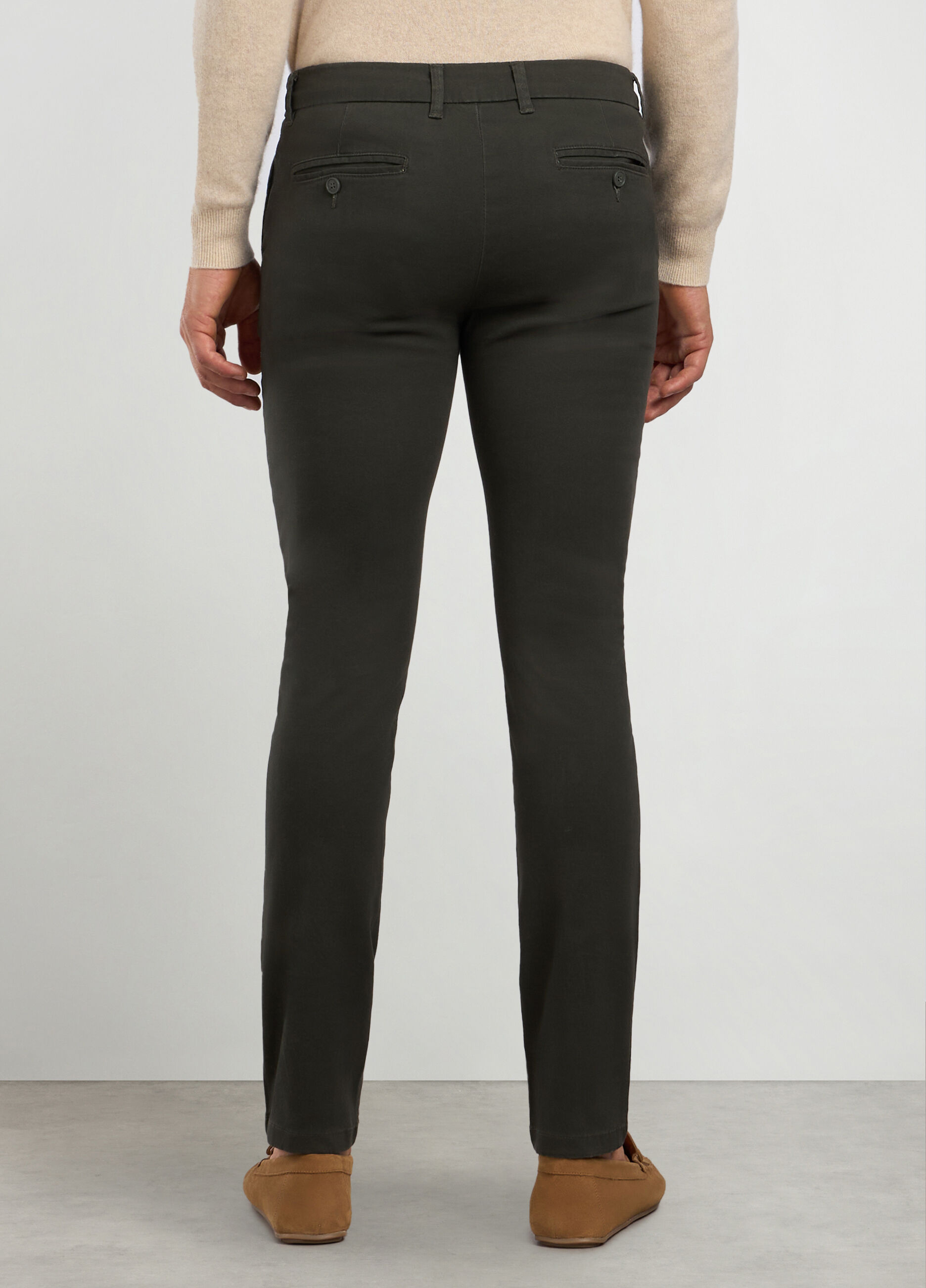 Pantaloni extra slim fit in twill stretch uomo_1