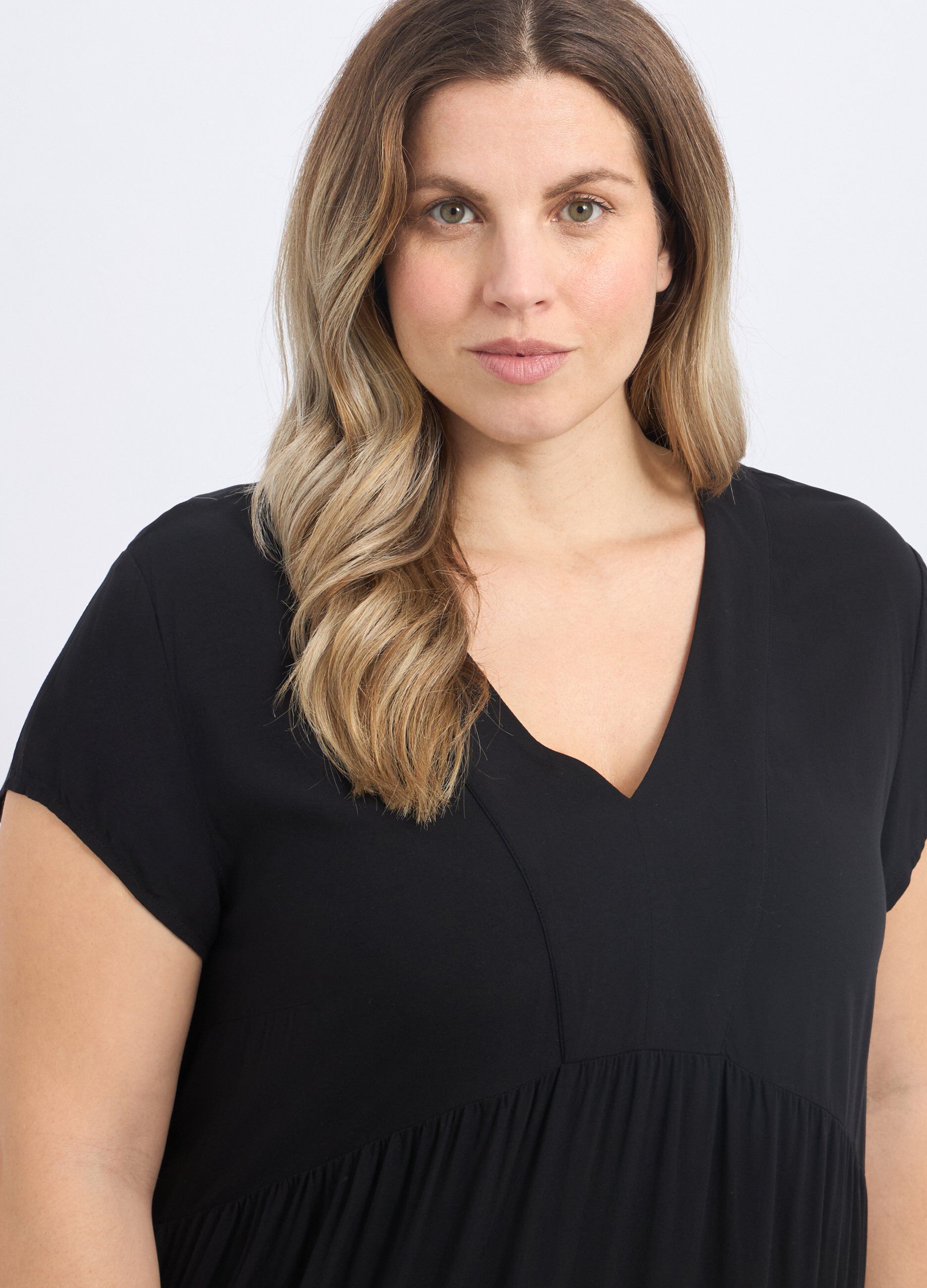 Abito corto in pura viscosa donna curvy_2
