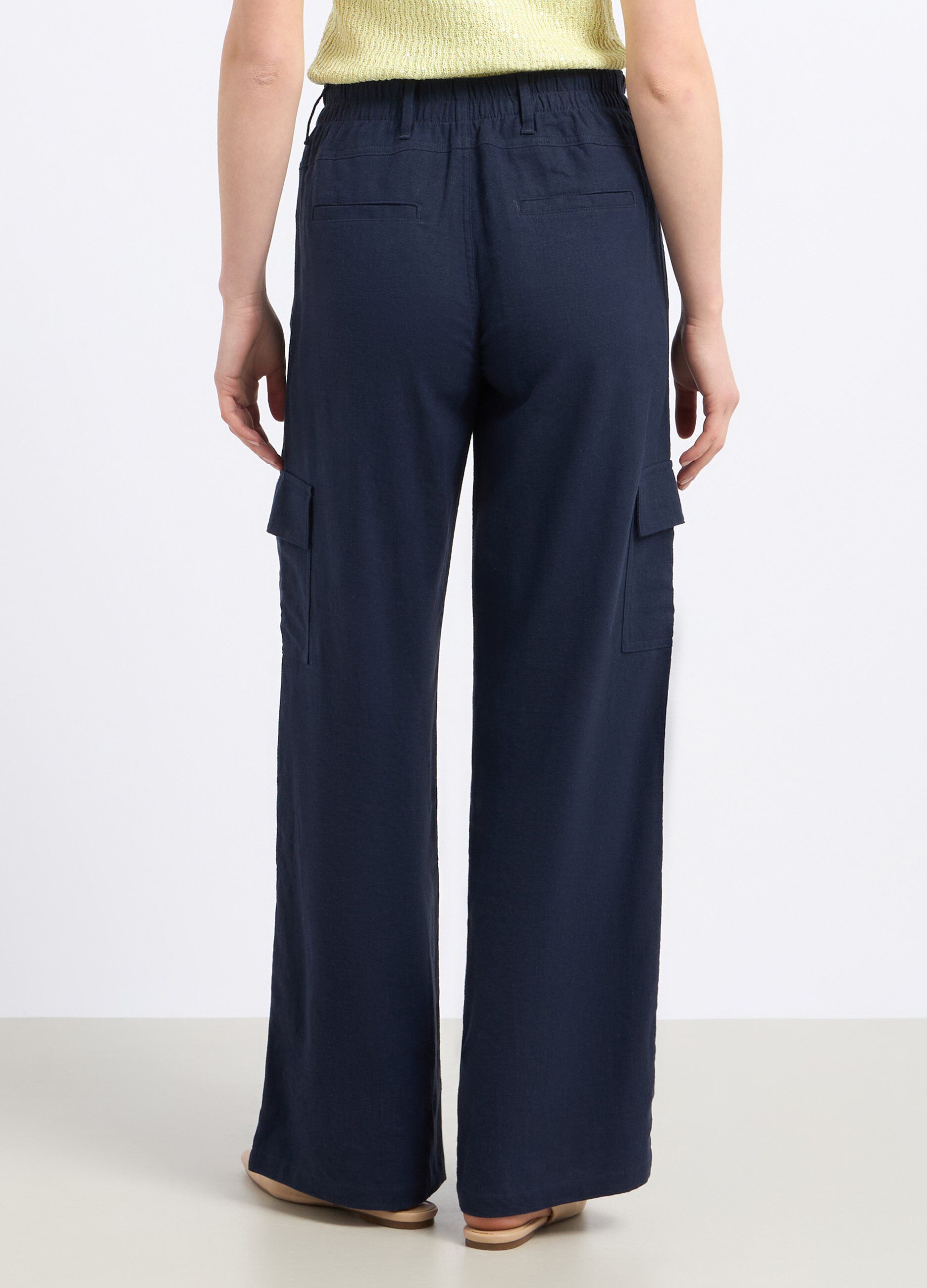 Pantaloni misto lino donna_1