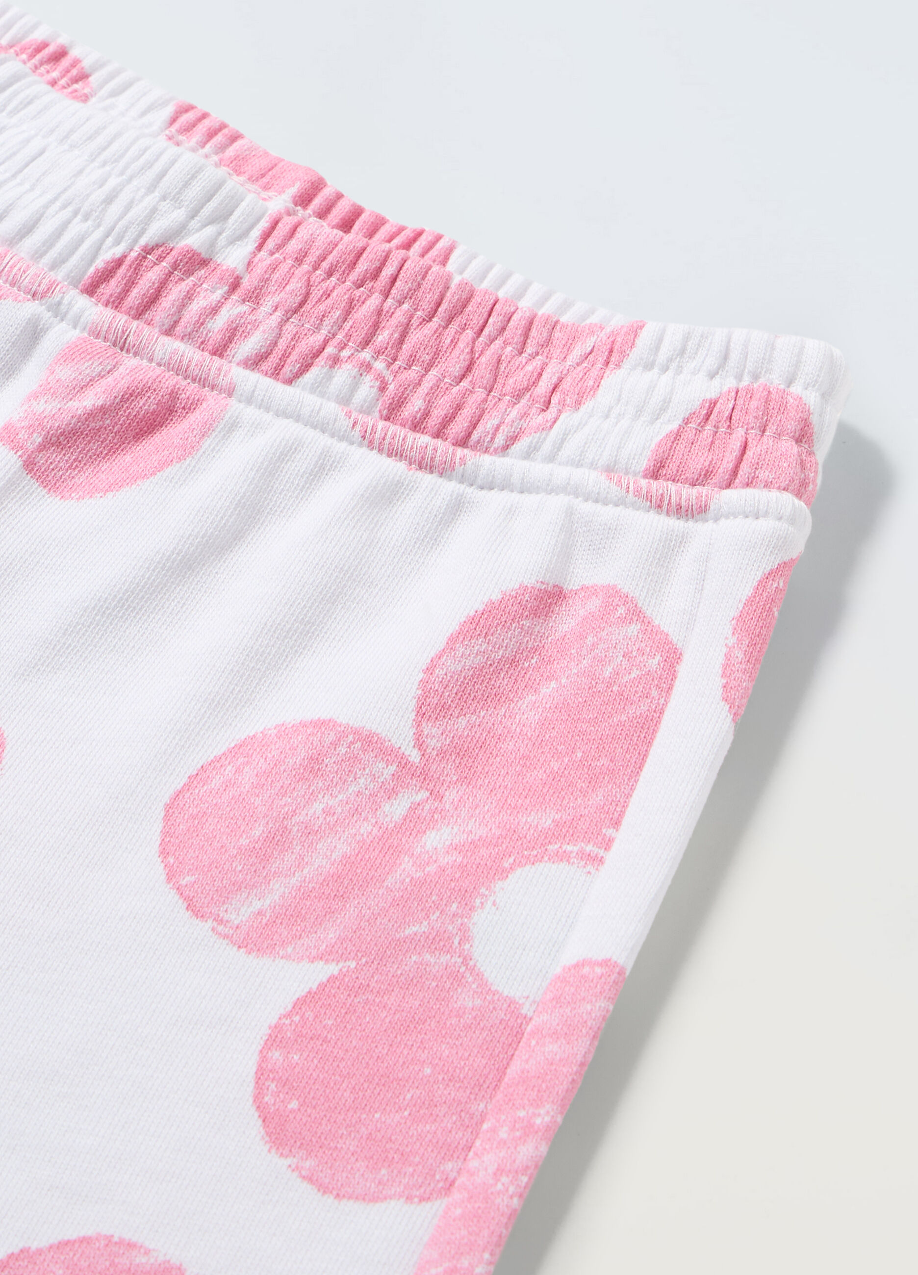 Jogger in puro cotone con stampa neonata_1