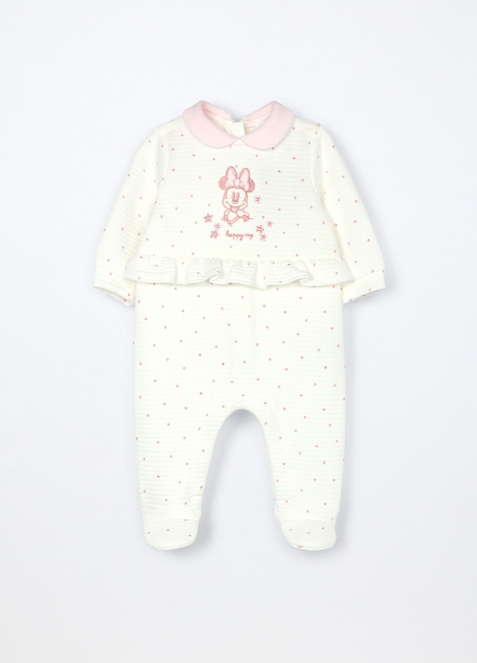 Tutina a pois misto cotone neonata_0
