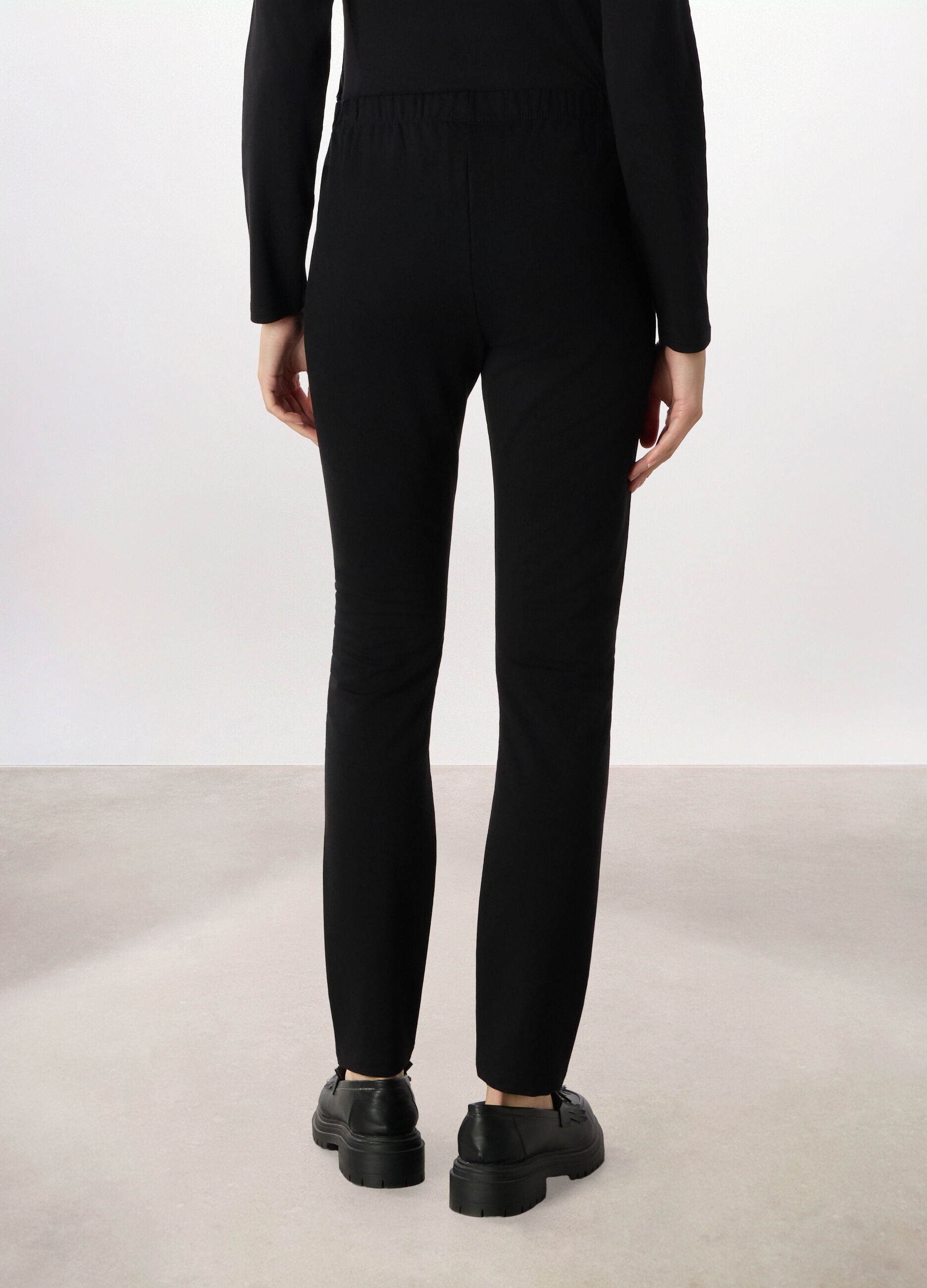 Leggings in french terry misto cotone donna_1