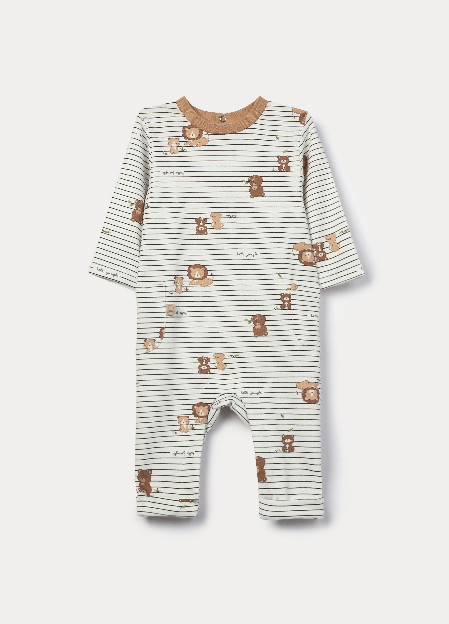 Tutina in french terry di cotone stretch neonato_0