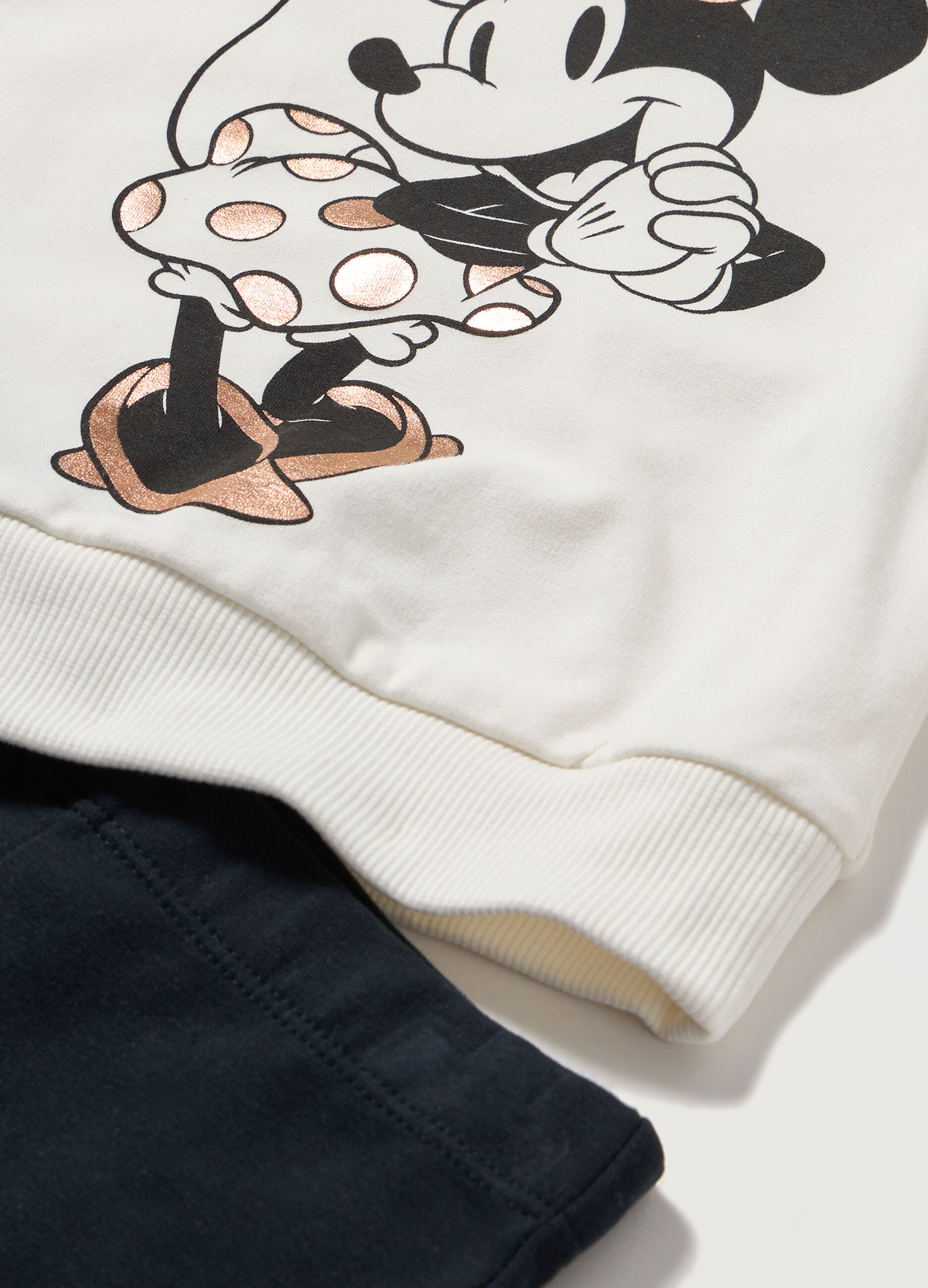 Jogging set Minnie in felpa di cotone stretch neonata_1