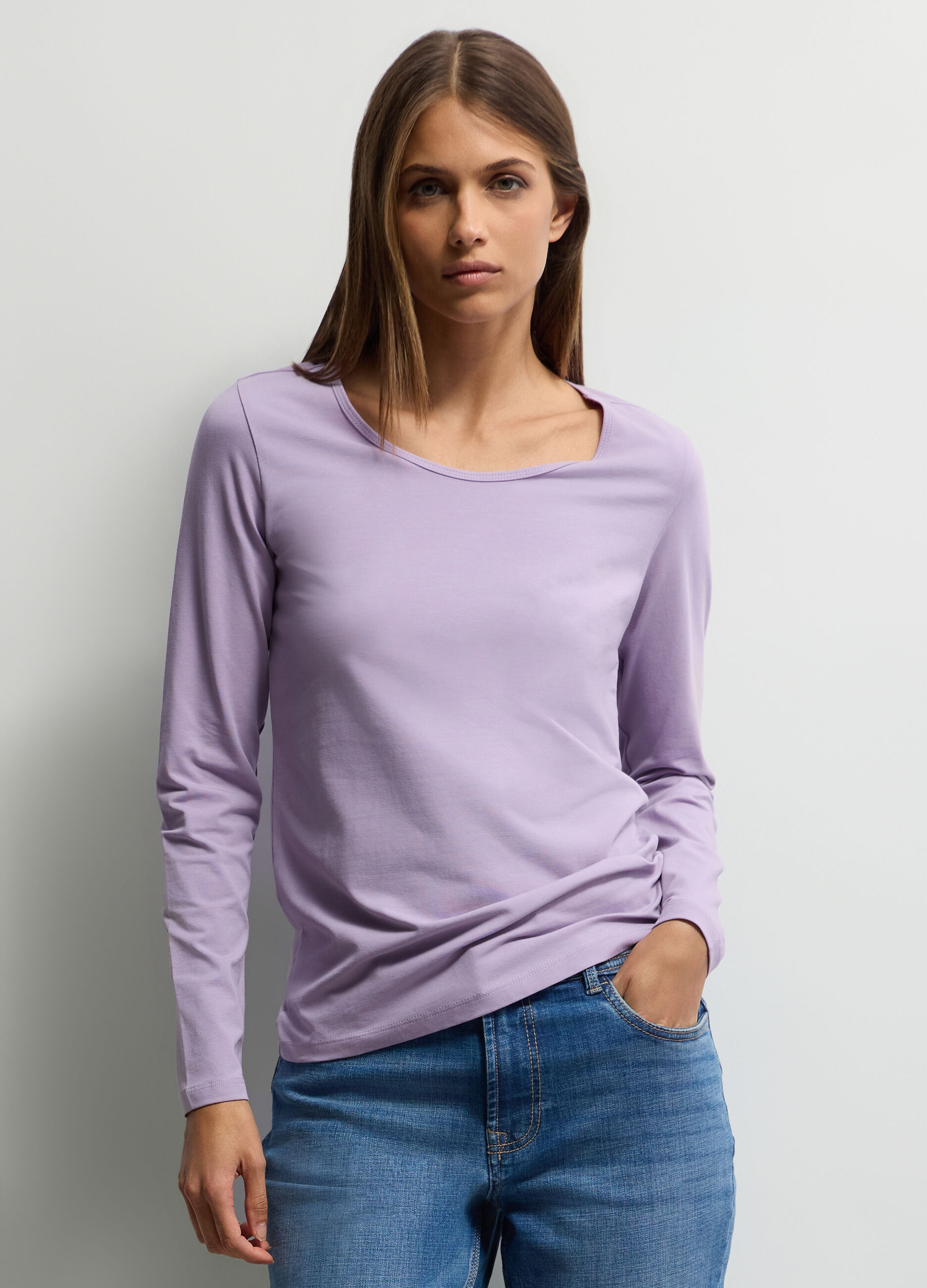 T-shirt girocollo donna_0