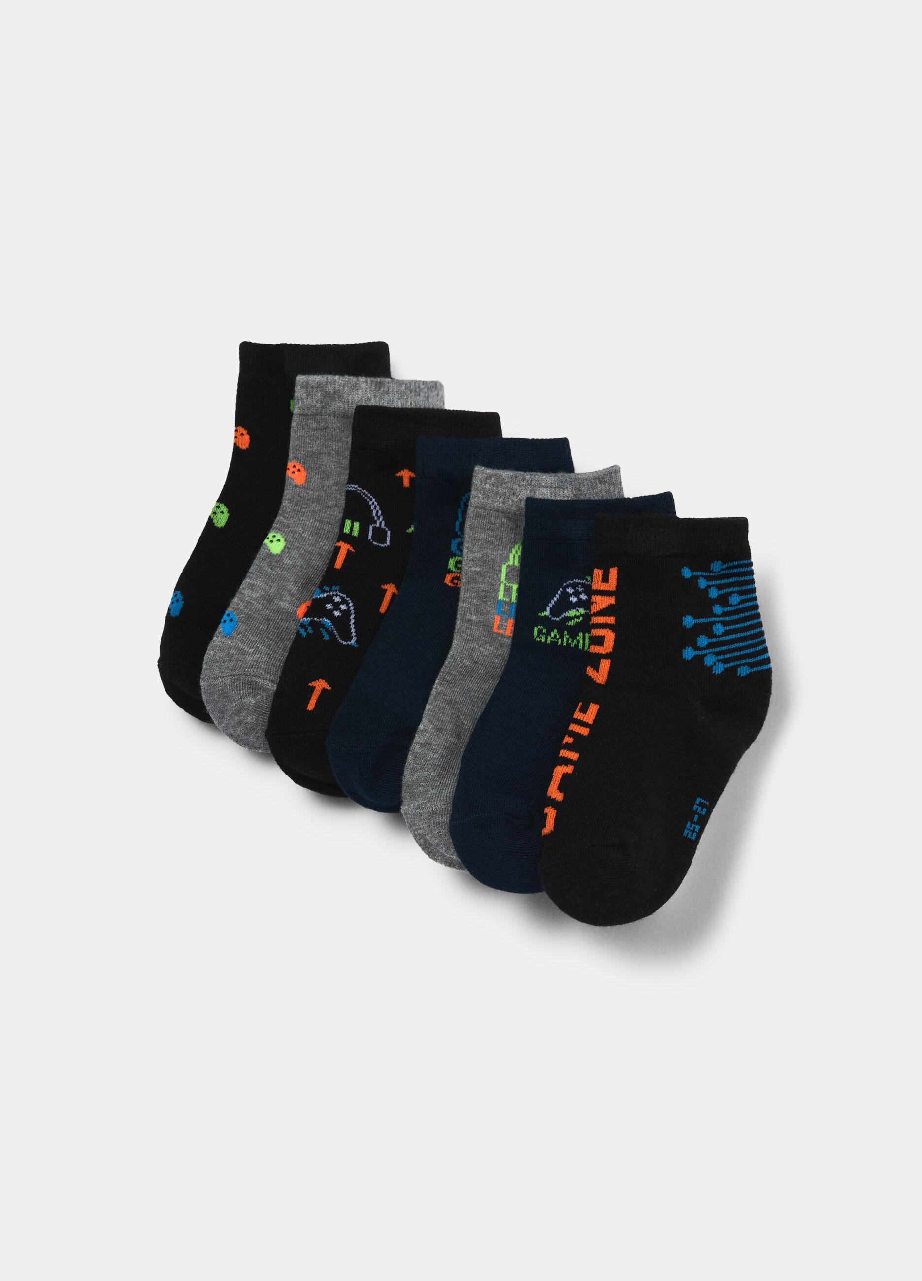 Pack 7 calze corte misto cotone _0