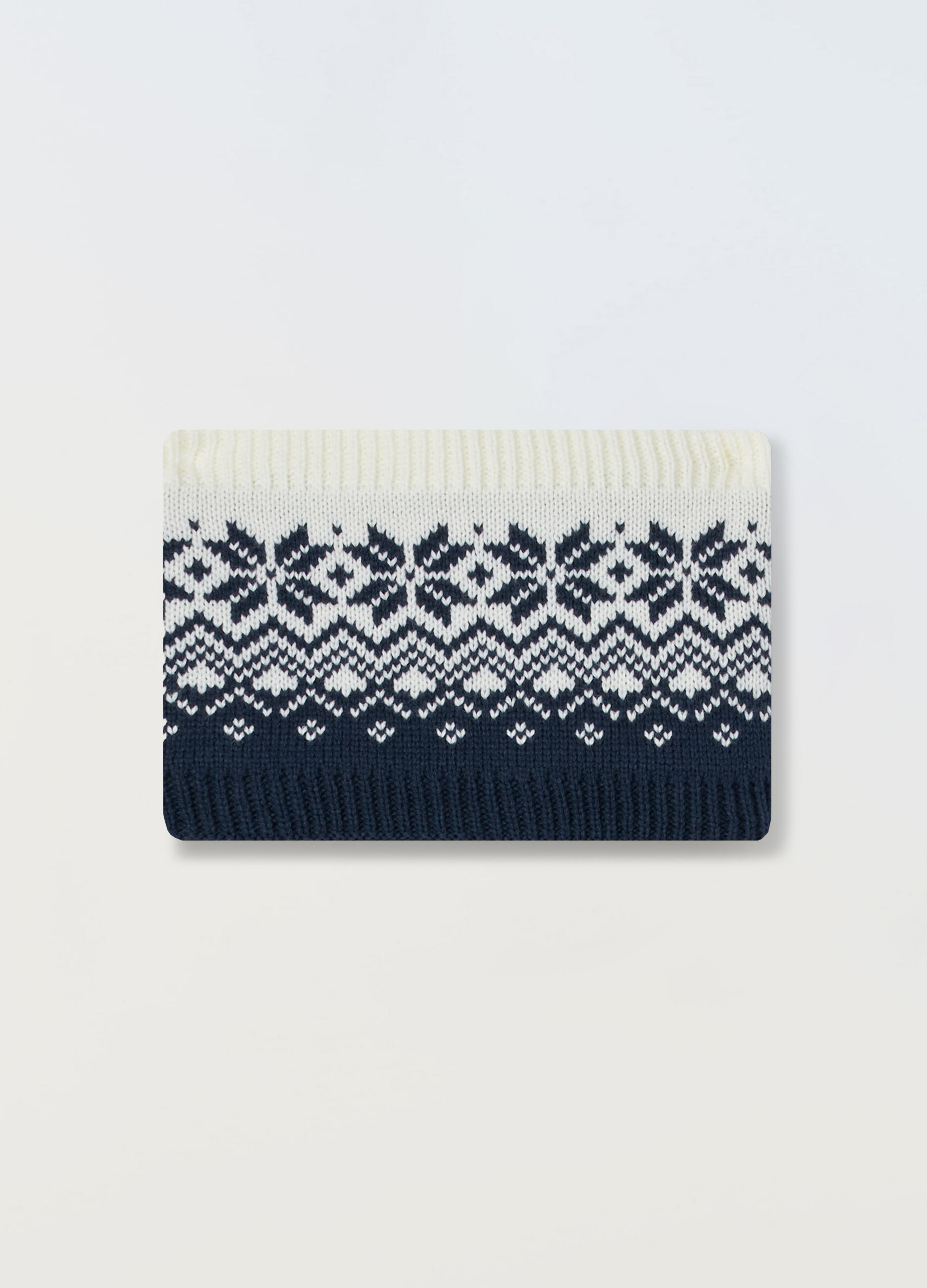 Scaldacollo tricot con lavorazione jacquard _0