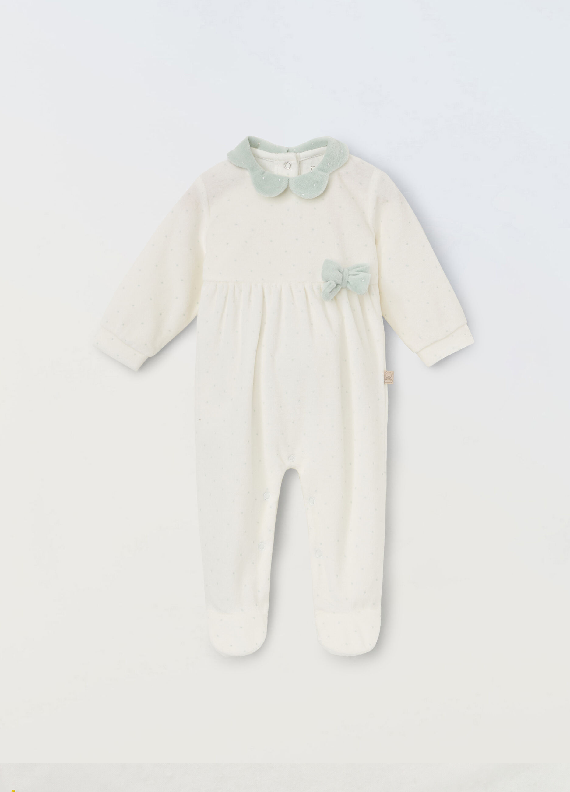 Tutina velour misto cotone neonata_0