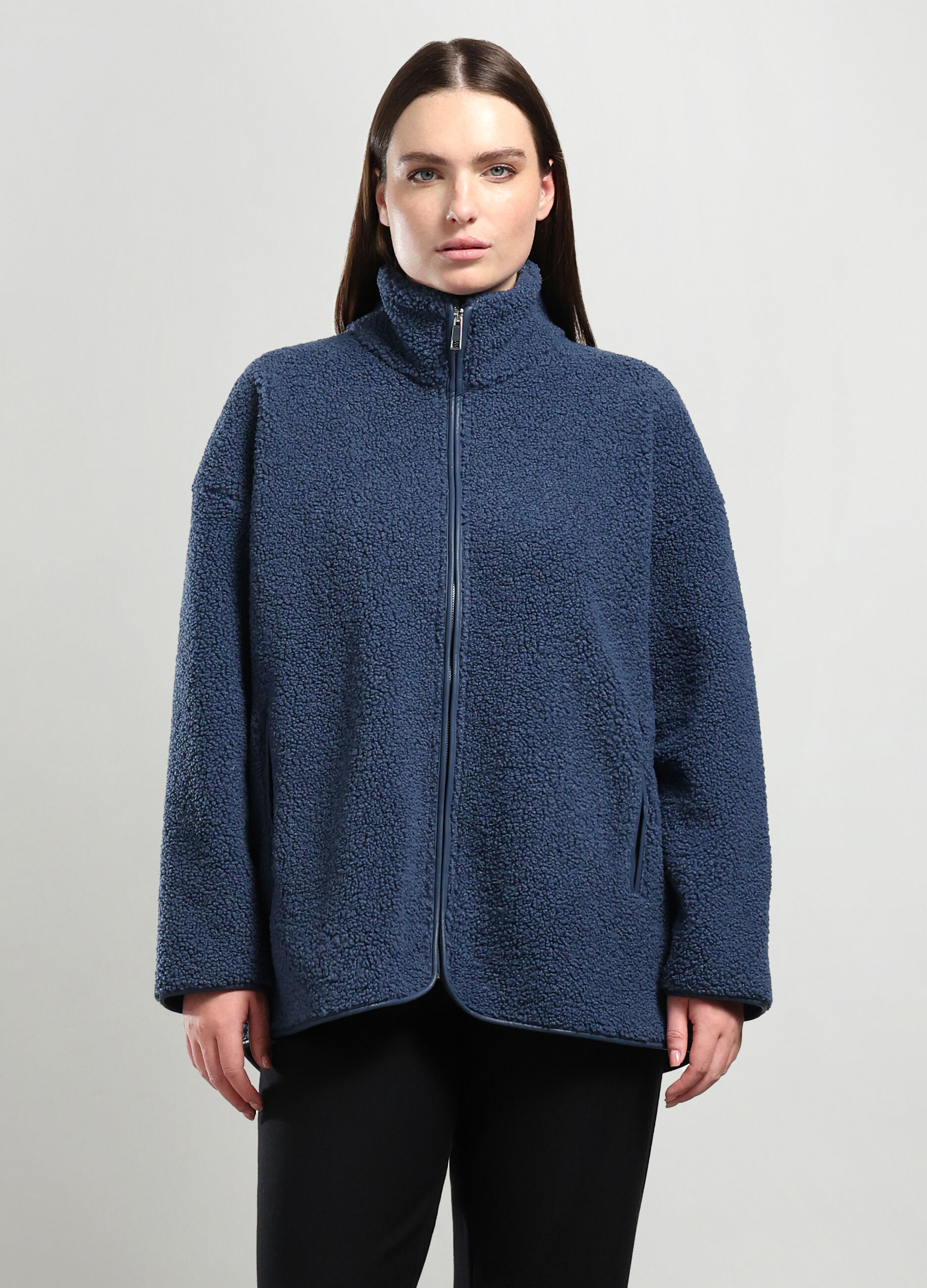 Giacca teddy donna curvy_0