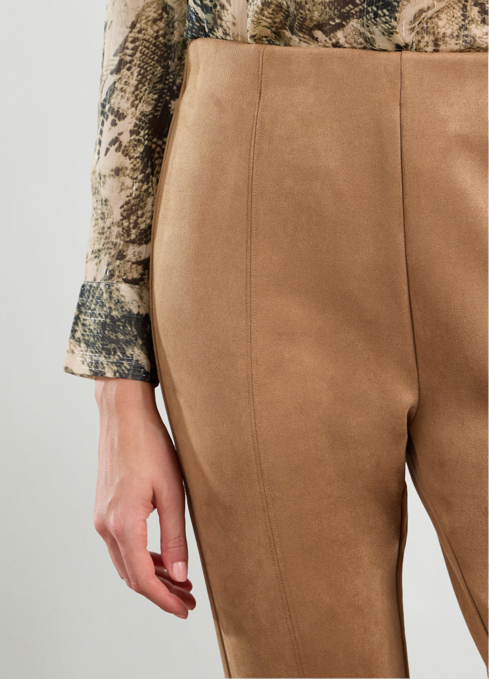 Leggings effetto scamosciato donna_2
