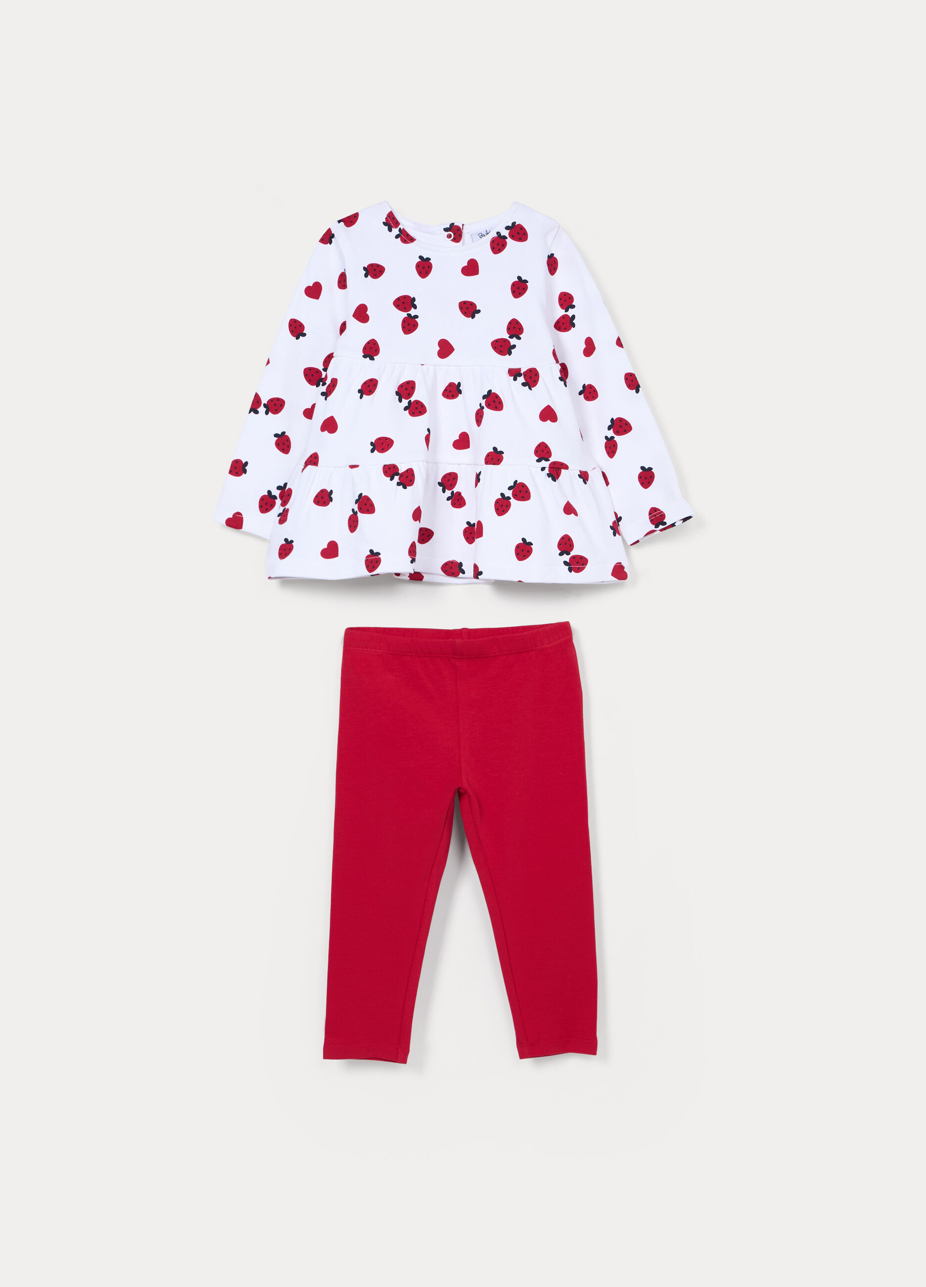 Jogging set in french terry di puro cotone bimba_0