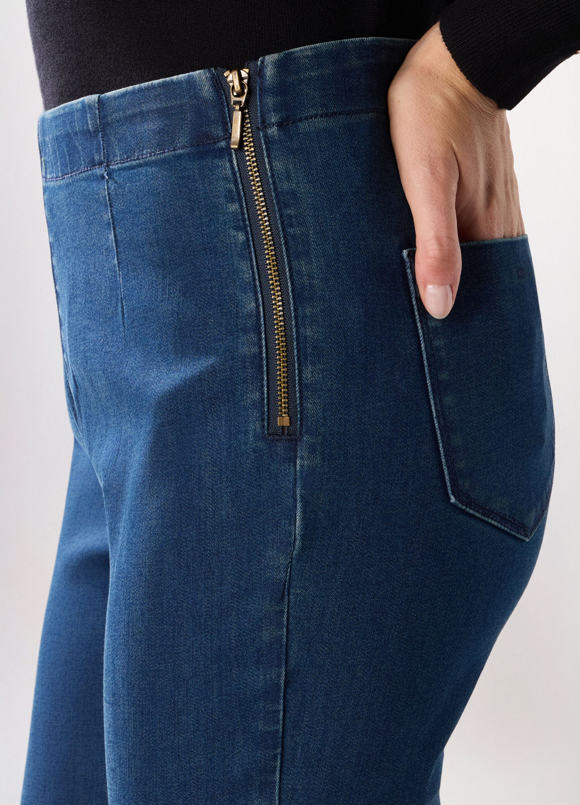 Treggings in denim stretch donna_2