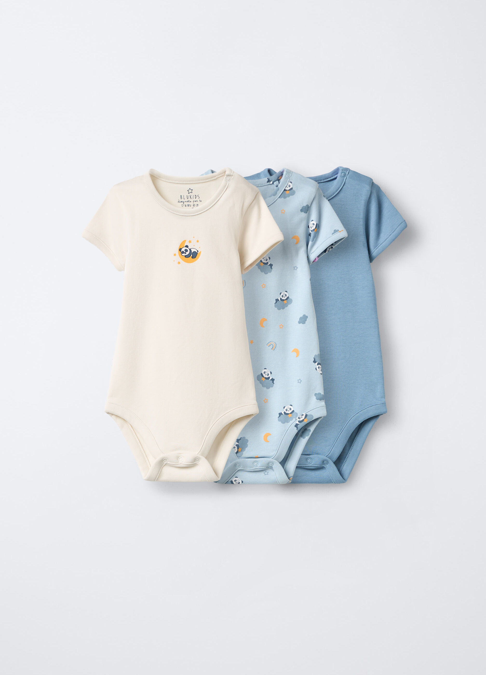Pack 3 body in interlock di puro cotone neonato_0