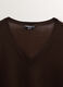 Maglia con scollo a V rasata donna curvy_2
