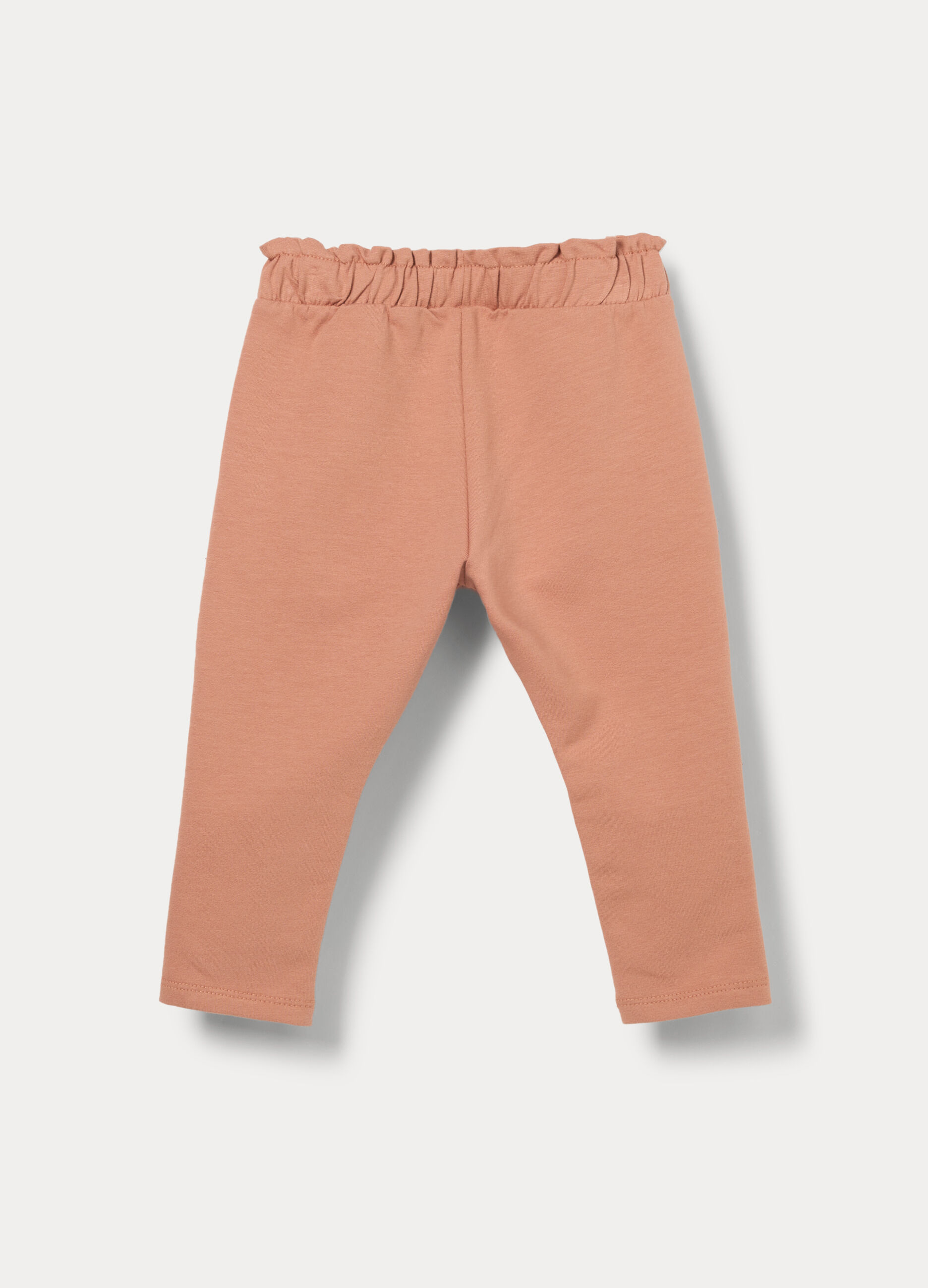 Pantaloni in french terry di cotone stretch bimba_1