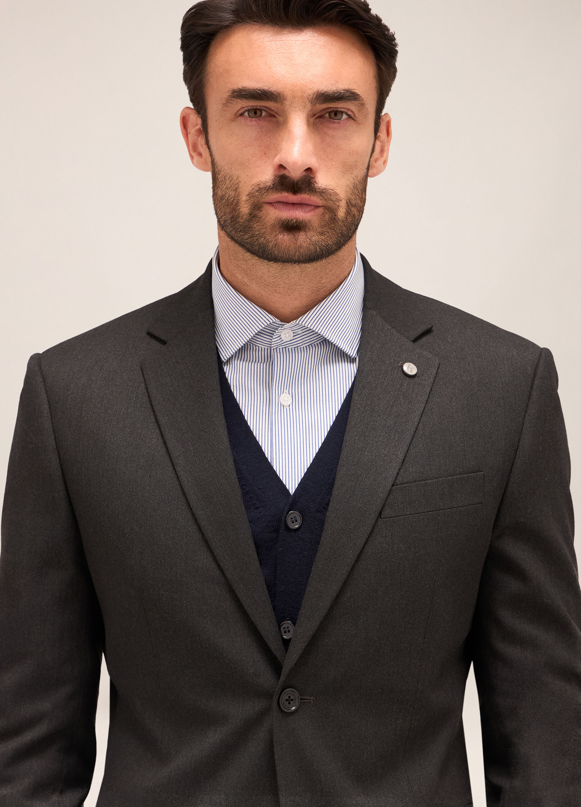 Blazer in misto lana stretch uomo_2
