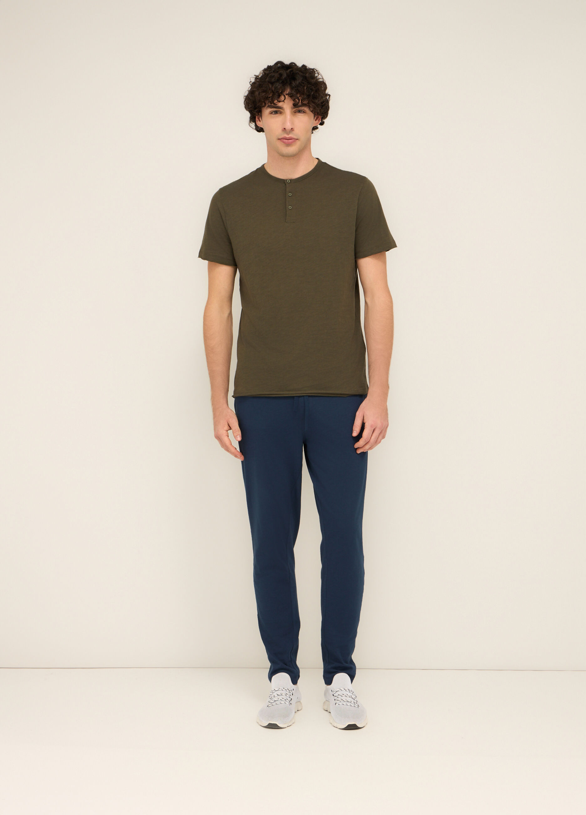 Jogger in cotone mélange uomo