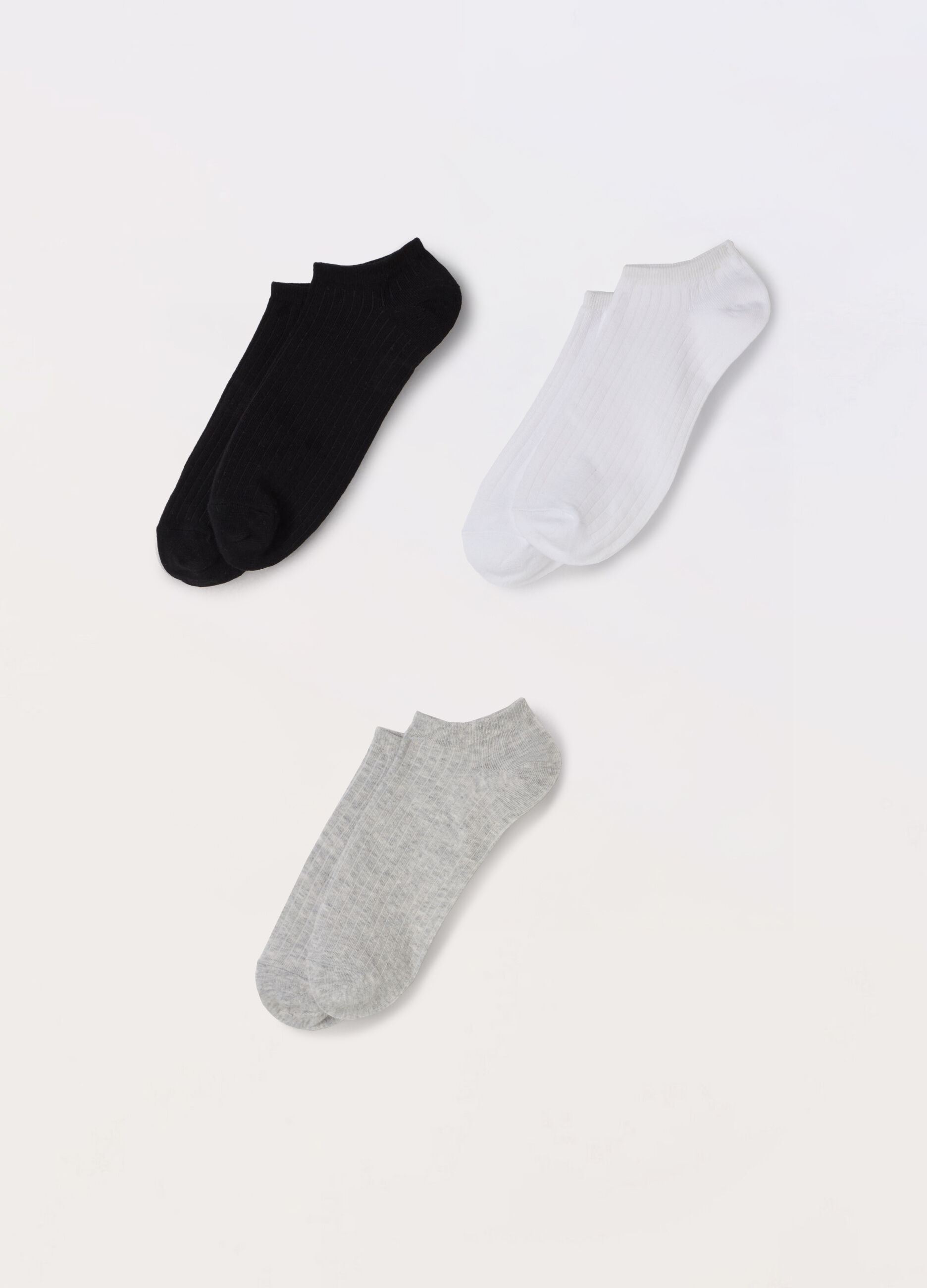 3 pack calzini sneaker in cotone stretch a coste uomo_0