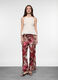 Pantaloni fit straight misto lino donna_0