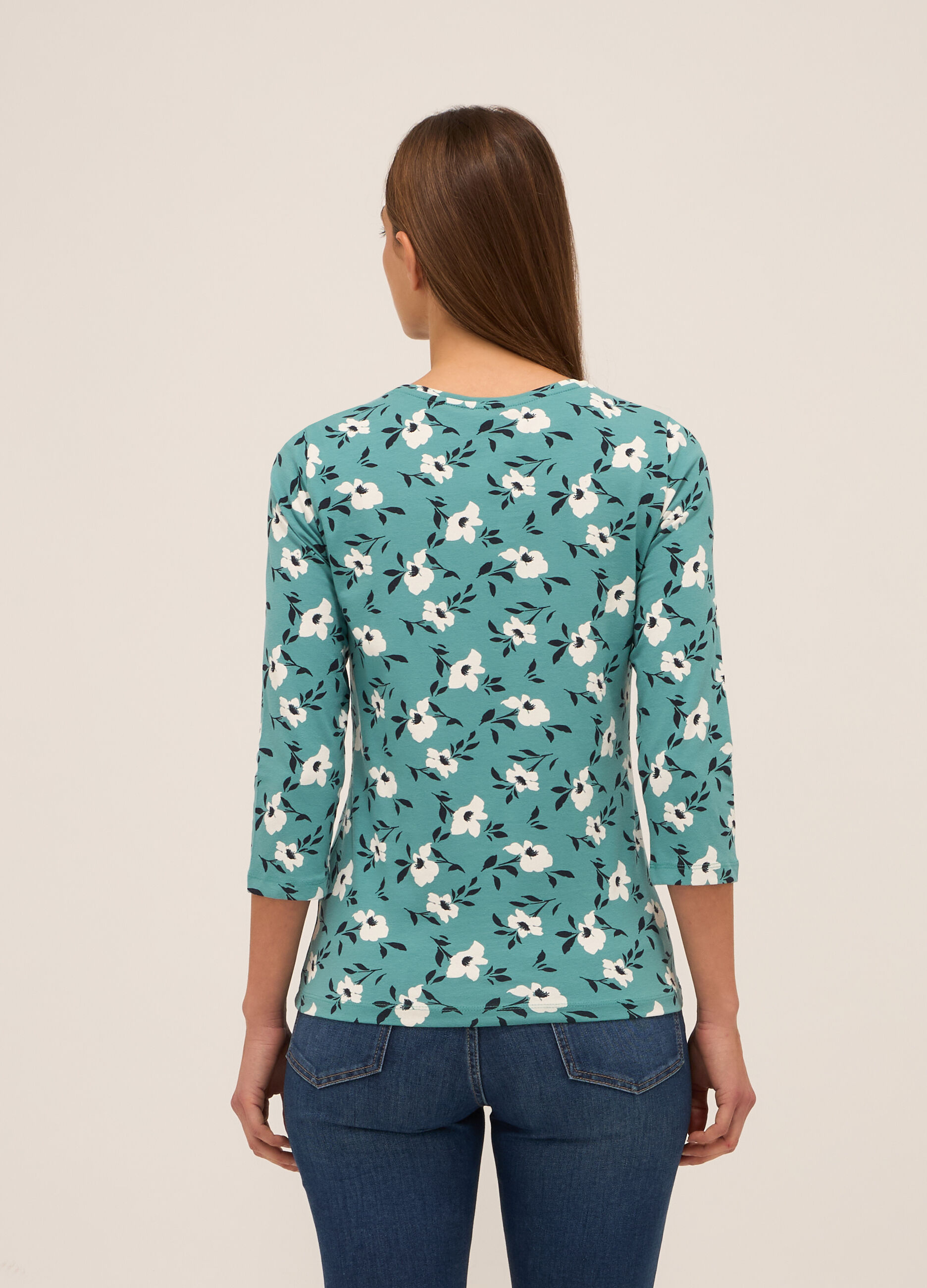 T-shirt in cotone stretch donna_0