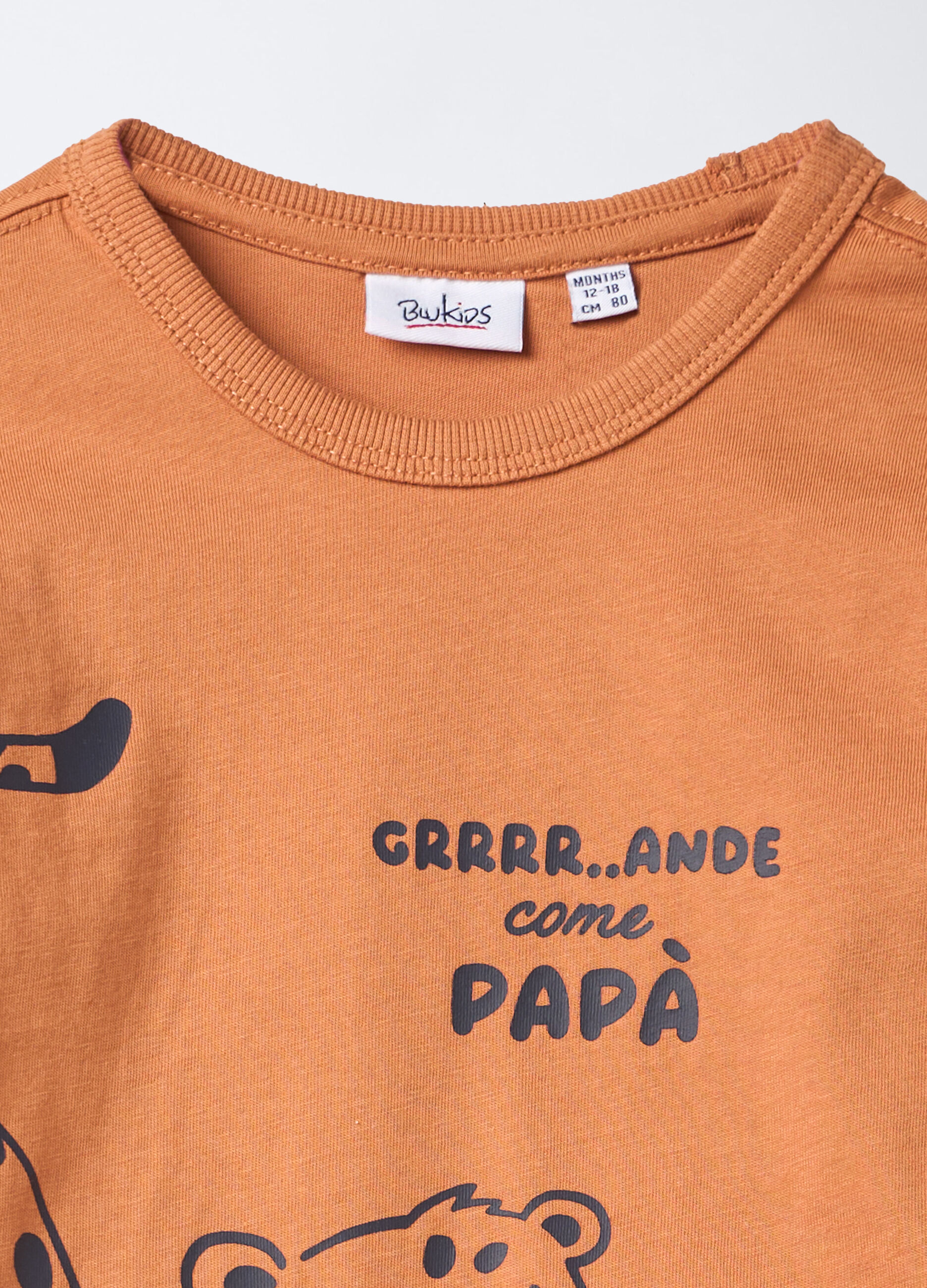 T-shirt girocollo in jersey di puro cotone bimbo_2