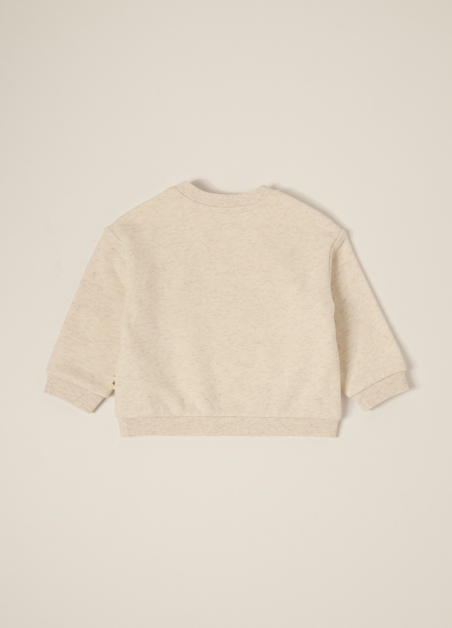 Maglia beige con applicazioni di cagnolini_1