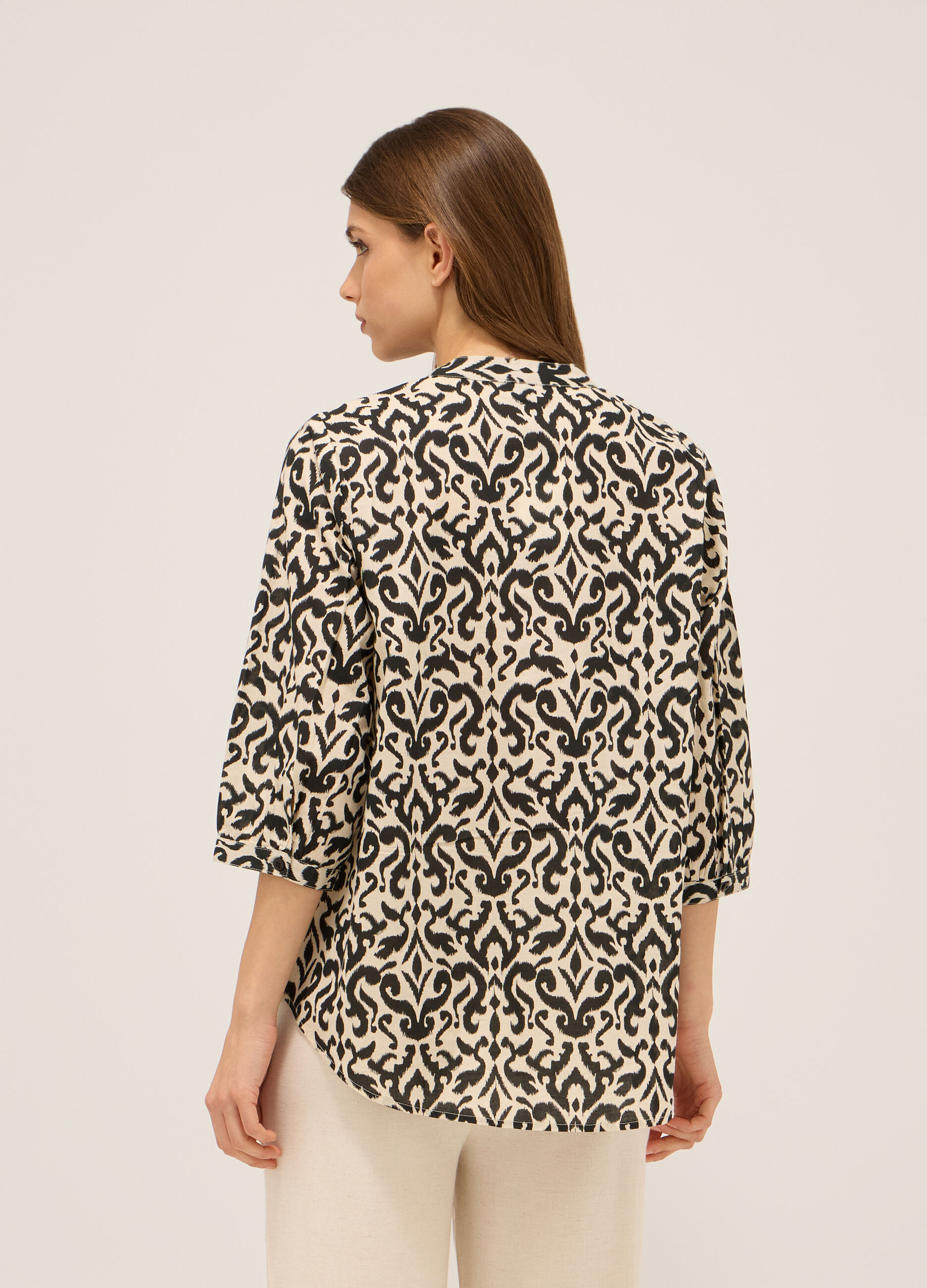 Blusa in puro cotone voile donna_1